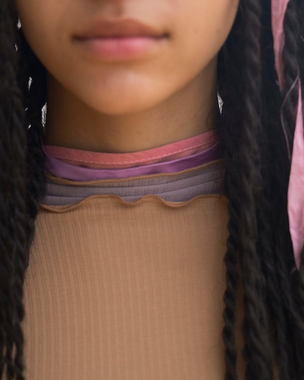 Omato 3/4 Tee Shirt - Organic Cotton Rib - Aural