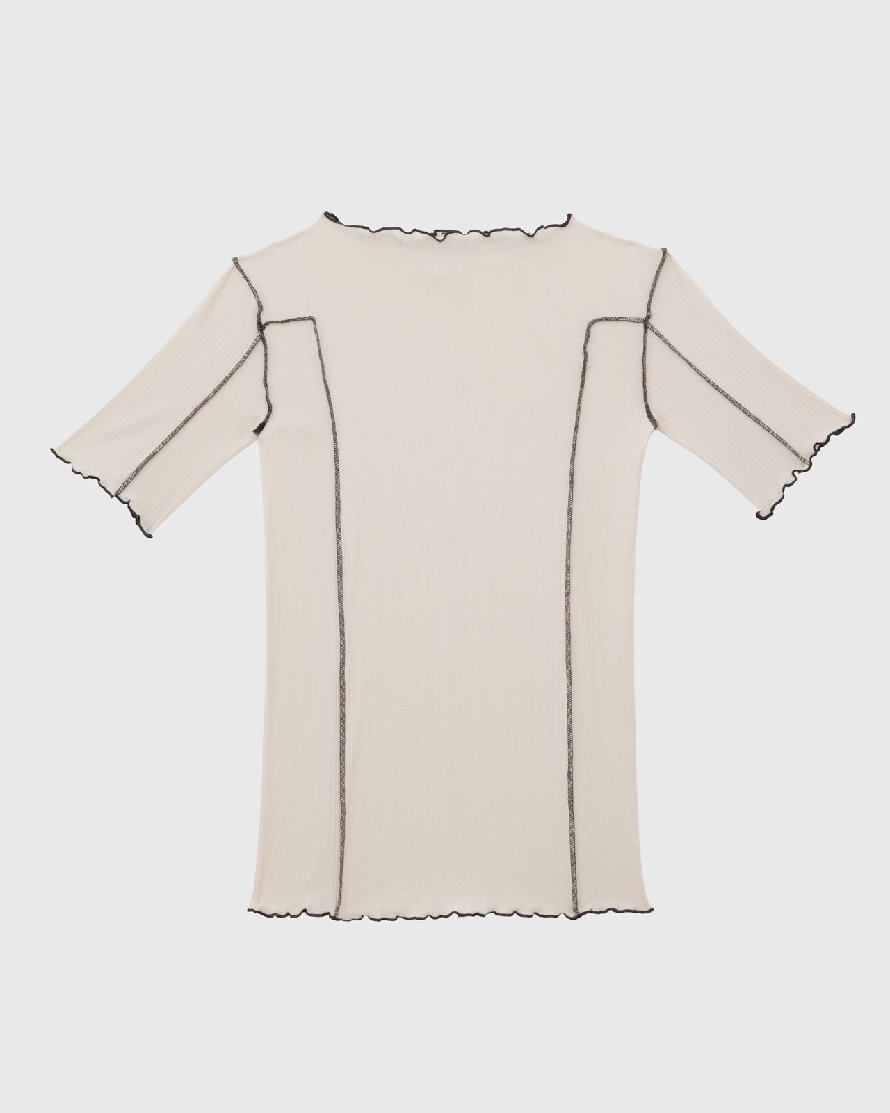 Omato 3/4 Tee Shirt - Organic Cotton Rib - Dylan Beige