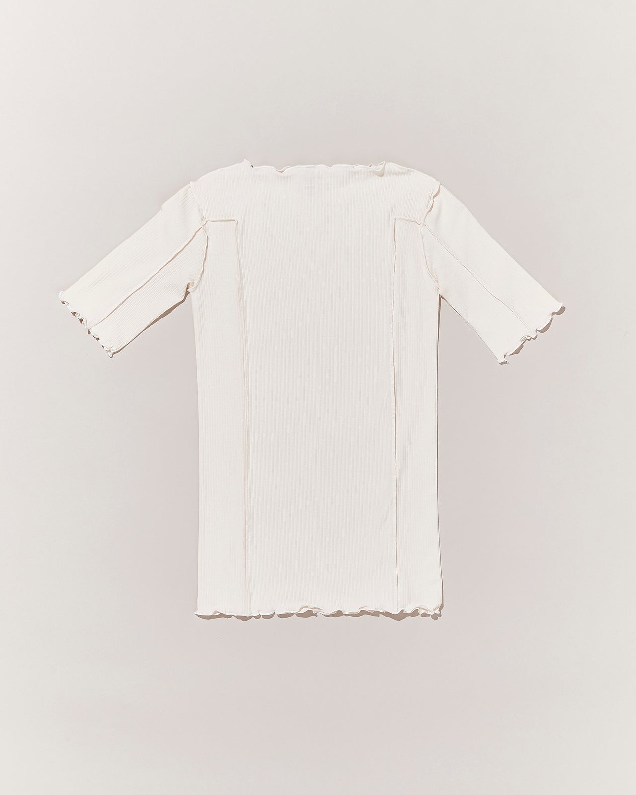 Omato 3/4 Tee Shirt - Organic Cotton Rib - Off White