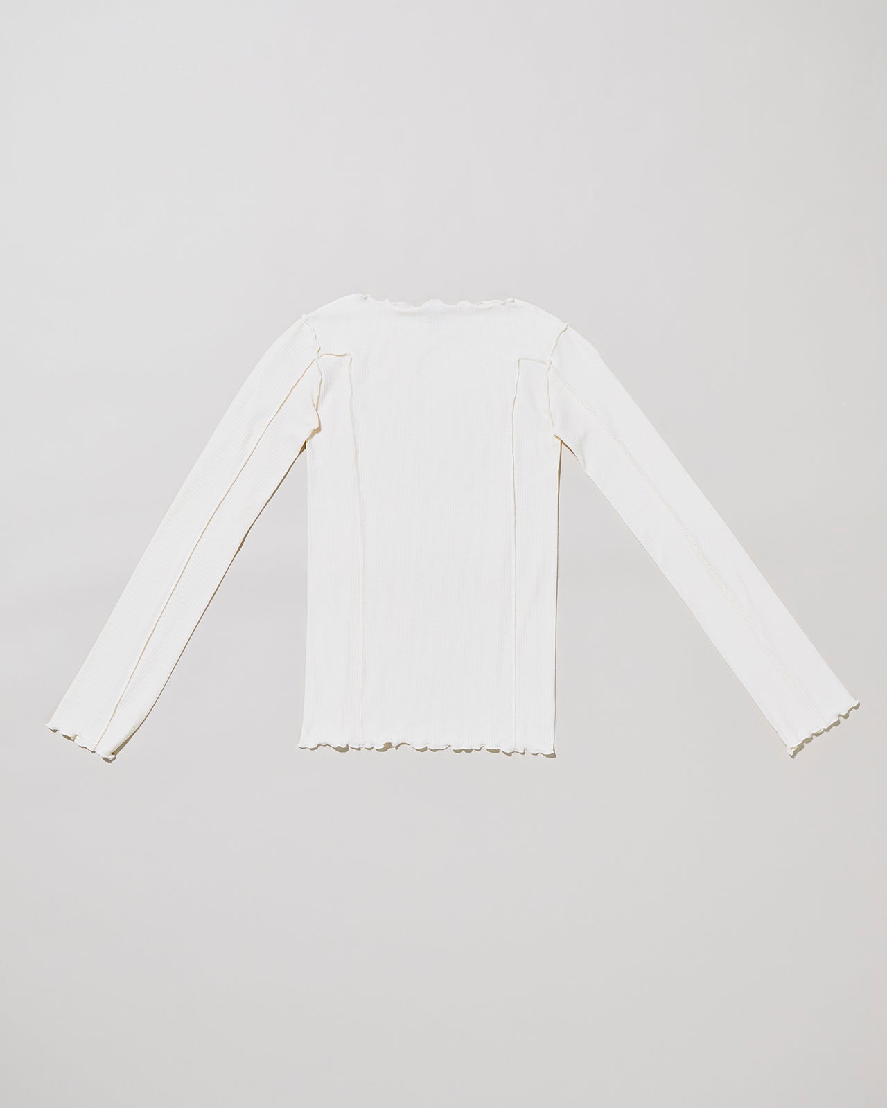 Omato Long Sleeve Tee - Organic Cotton Rib - Off White