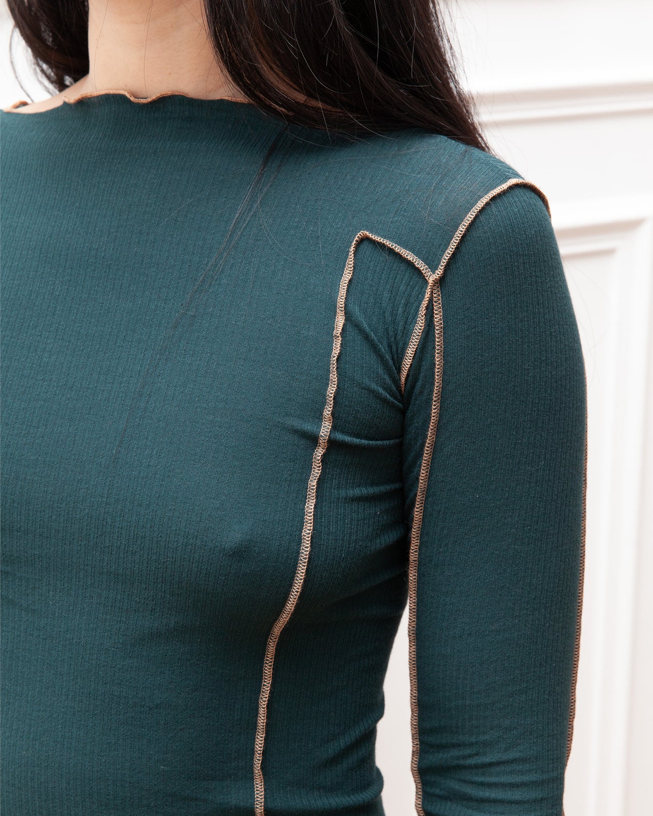Omato Long Sleeve Tee - Organic Cotton Rib - Hirsu Green