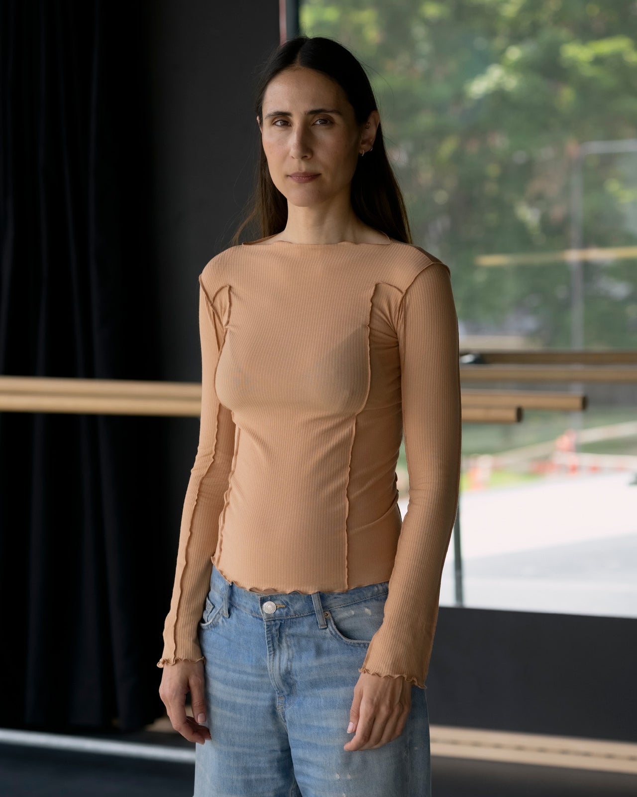 Omato Long Sleeve Tee - Organic Cotton Rib - Aural