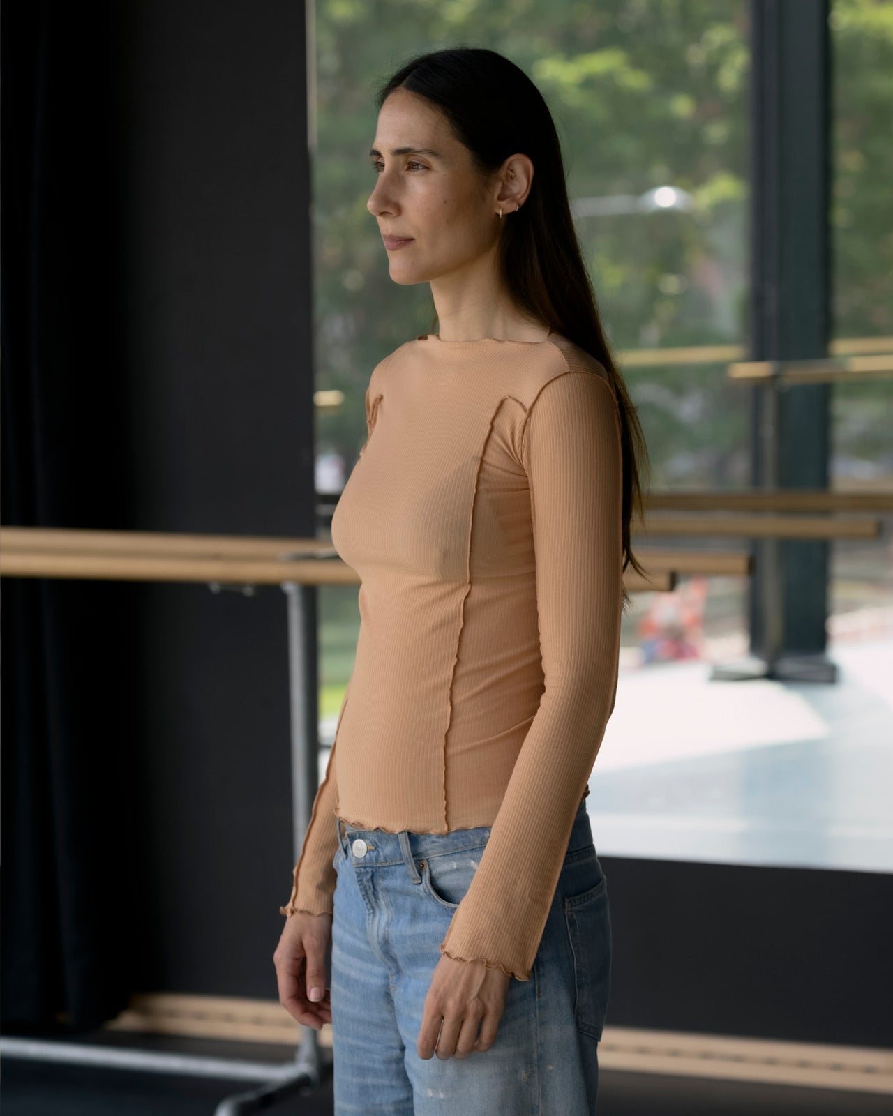 Omato Long Sleeve Tee - Organic Cotton Rib - Aural