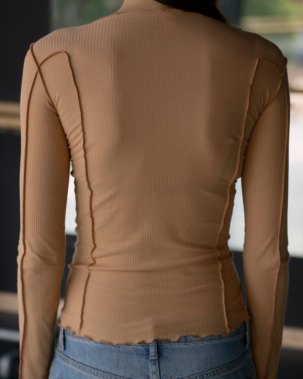 Omato Long Sleeve Tee - Organic Cotton Rib - Aural