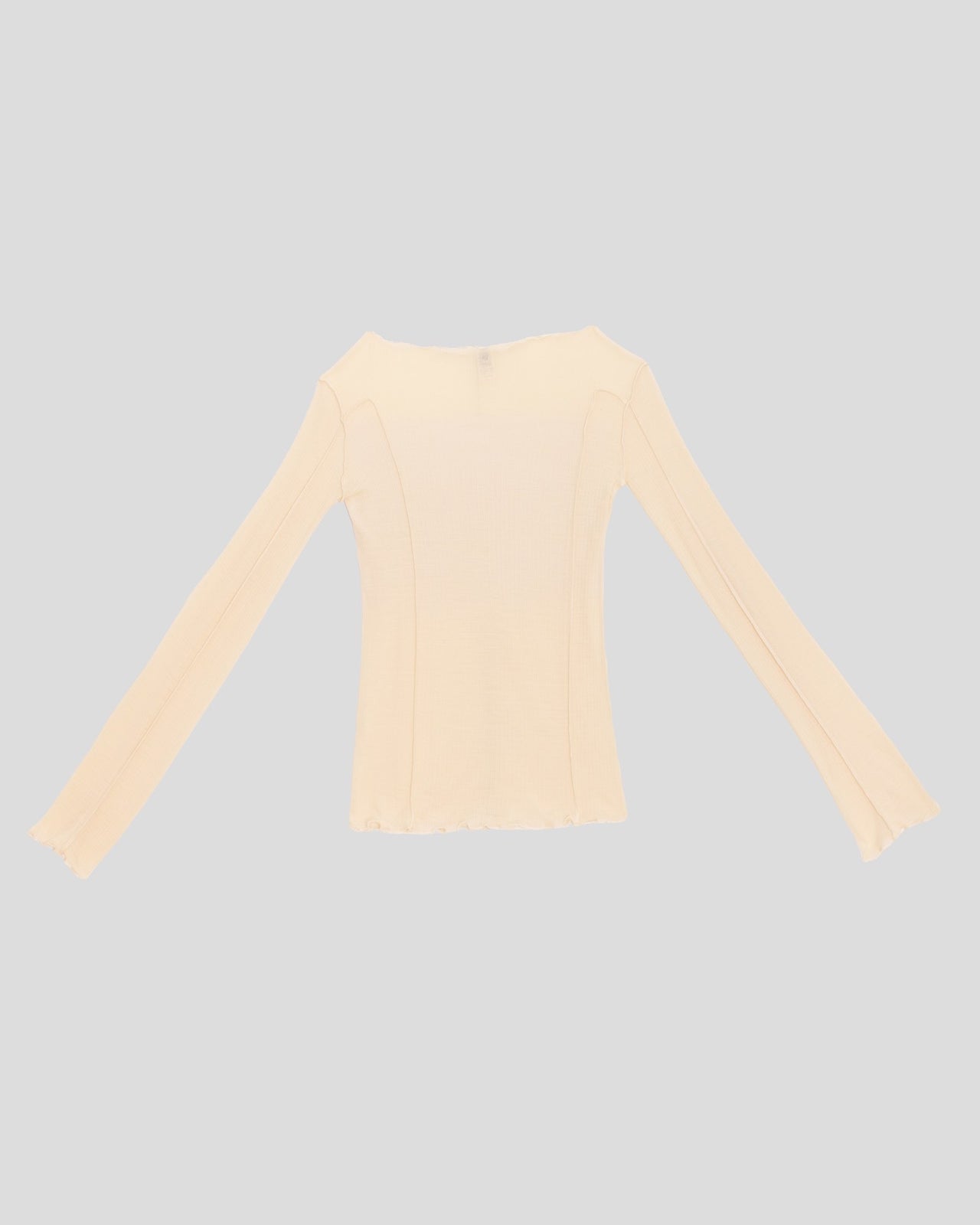 Omato Long Sleeve Tee - Fine Wool Rib - Undyed