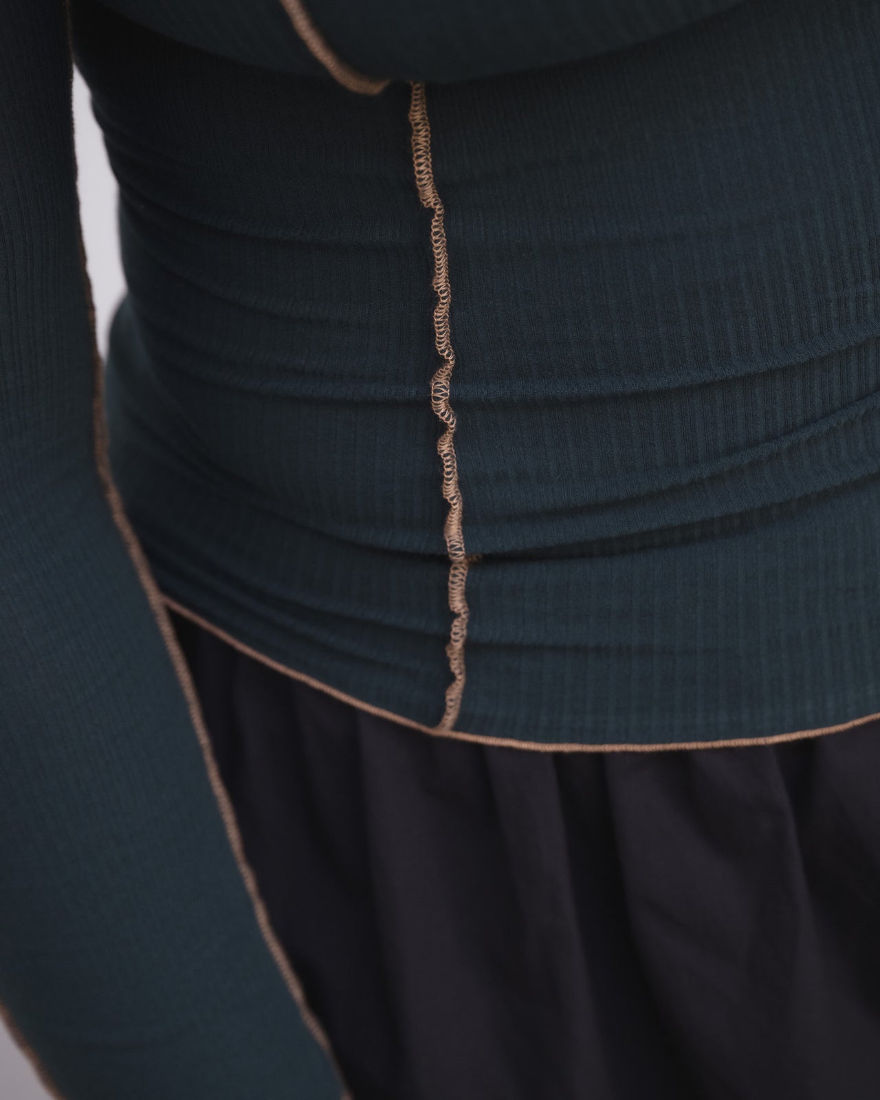 Omato Long Sleeve Tee - Organic Cotton Rib - Hirsu Green