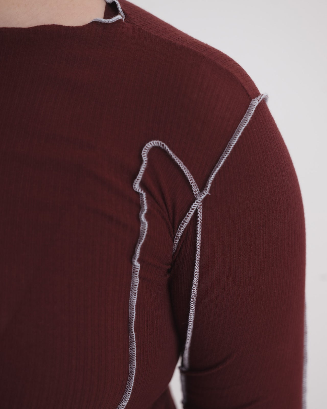 Omato Long Sleeve Tee - Organic Cotton Rib - Nara Red