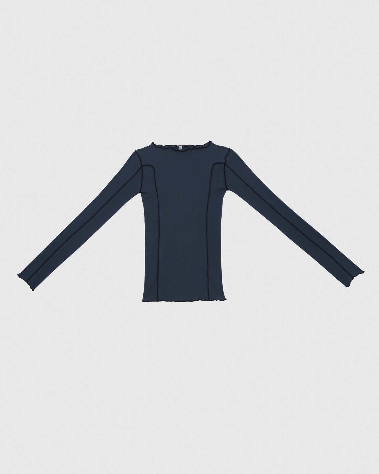 Omato Long Sleeve Tee - Organic Cotton Rib - Preston Blue