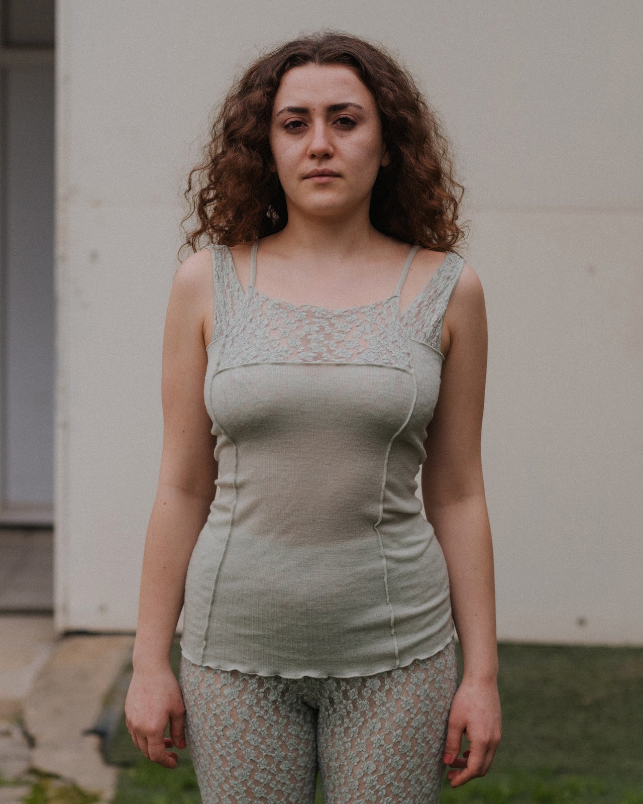 Omato Tank - Fine Wool Rib - Brun Green