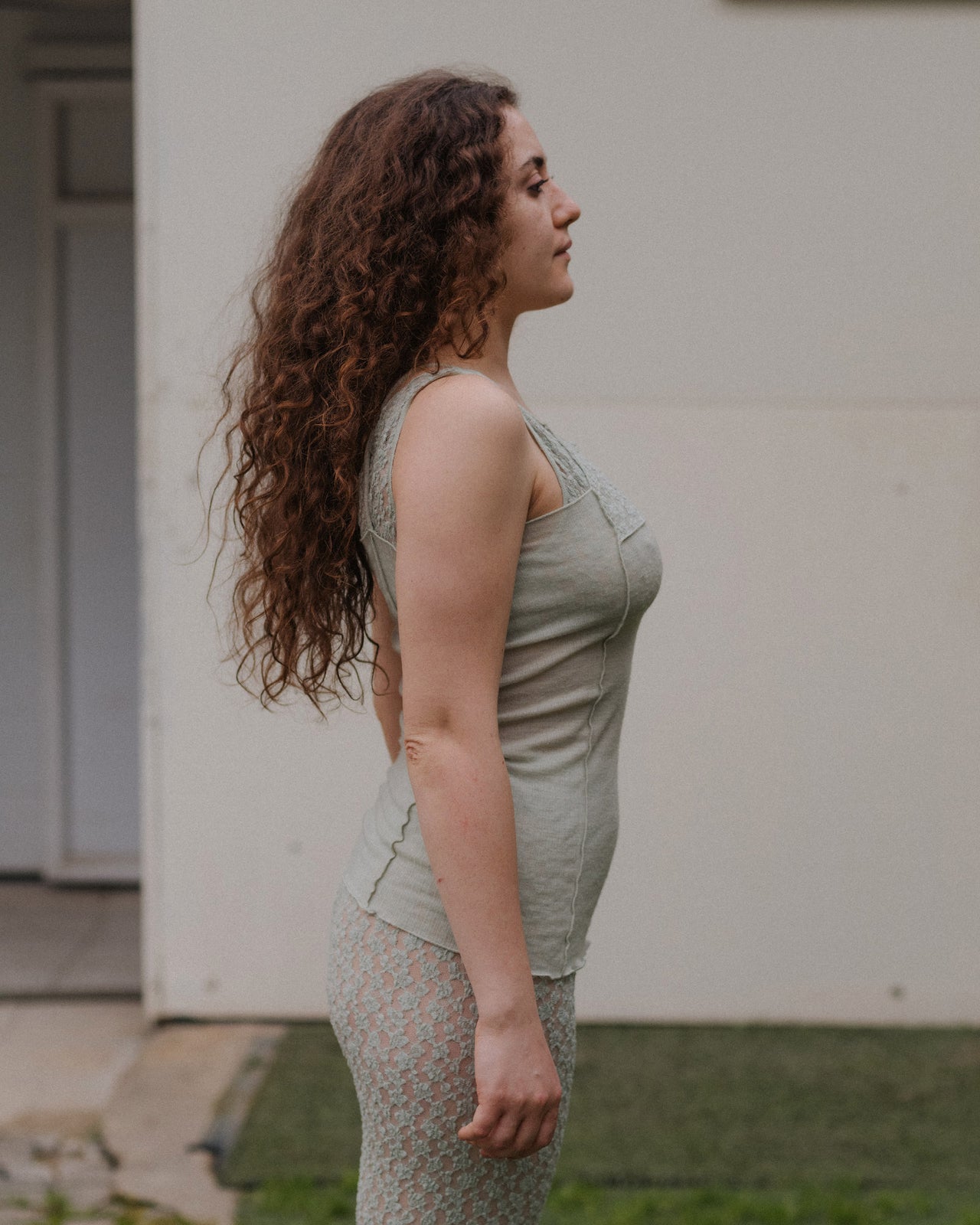 Omato Tank - Fine Wool Rib - Brun Green