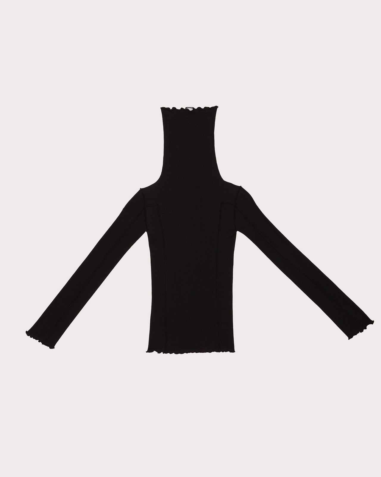 Omato Turtleneck - Organic Cotton Rib - Black