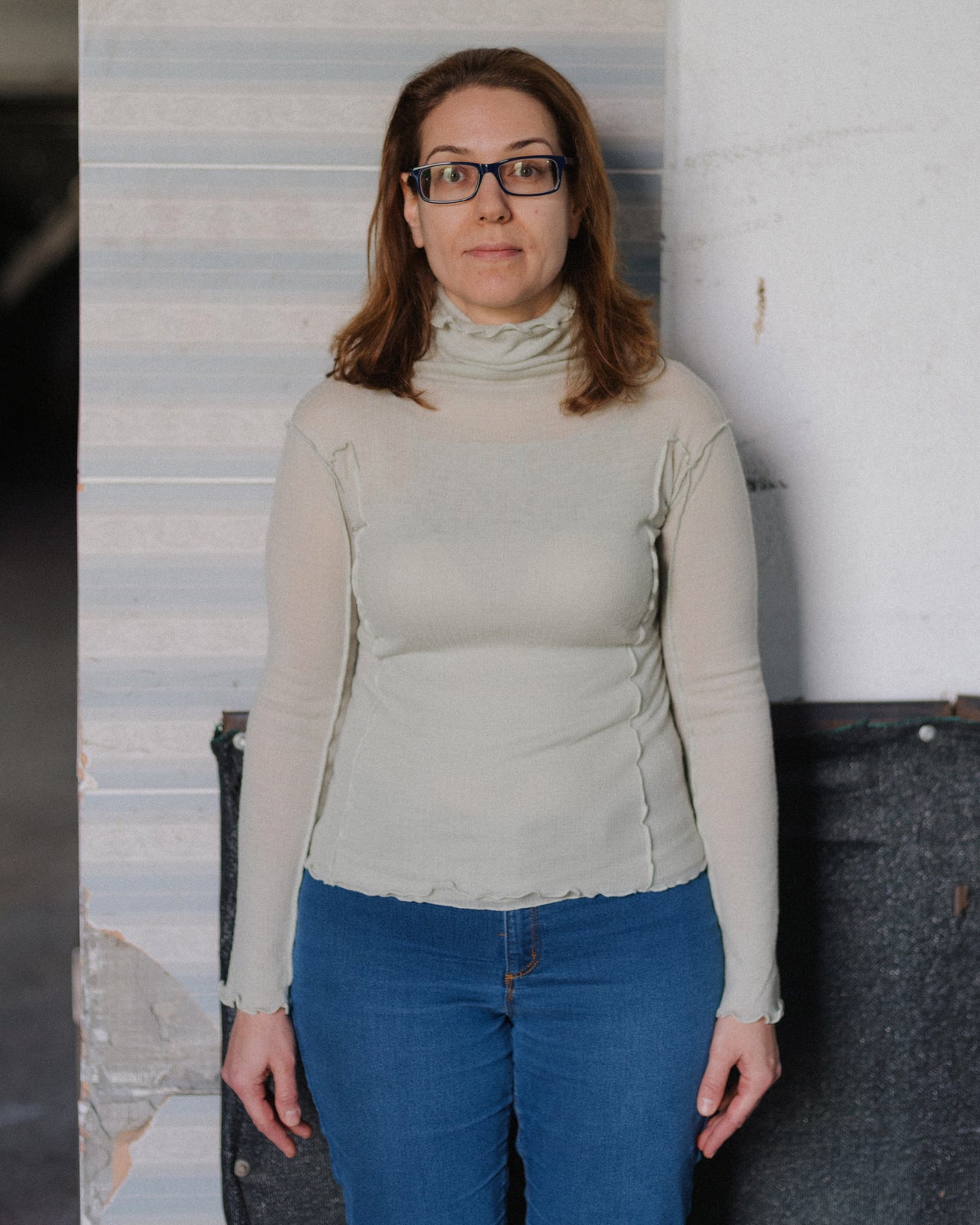 Omato Turtleneck - Fine Wool Rib - Brun Green