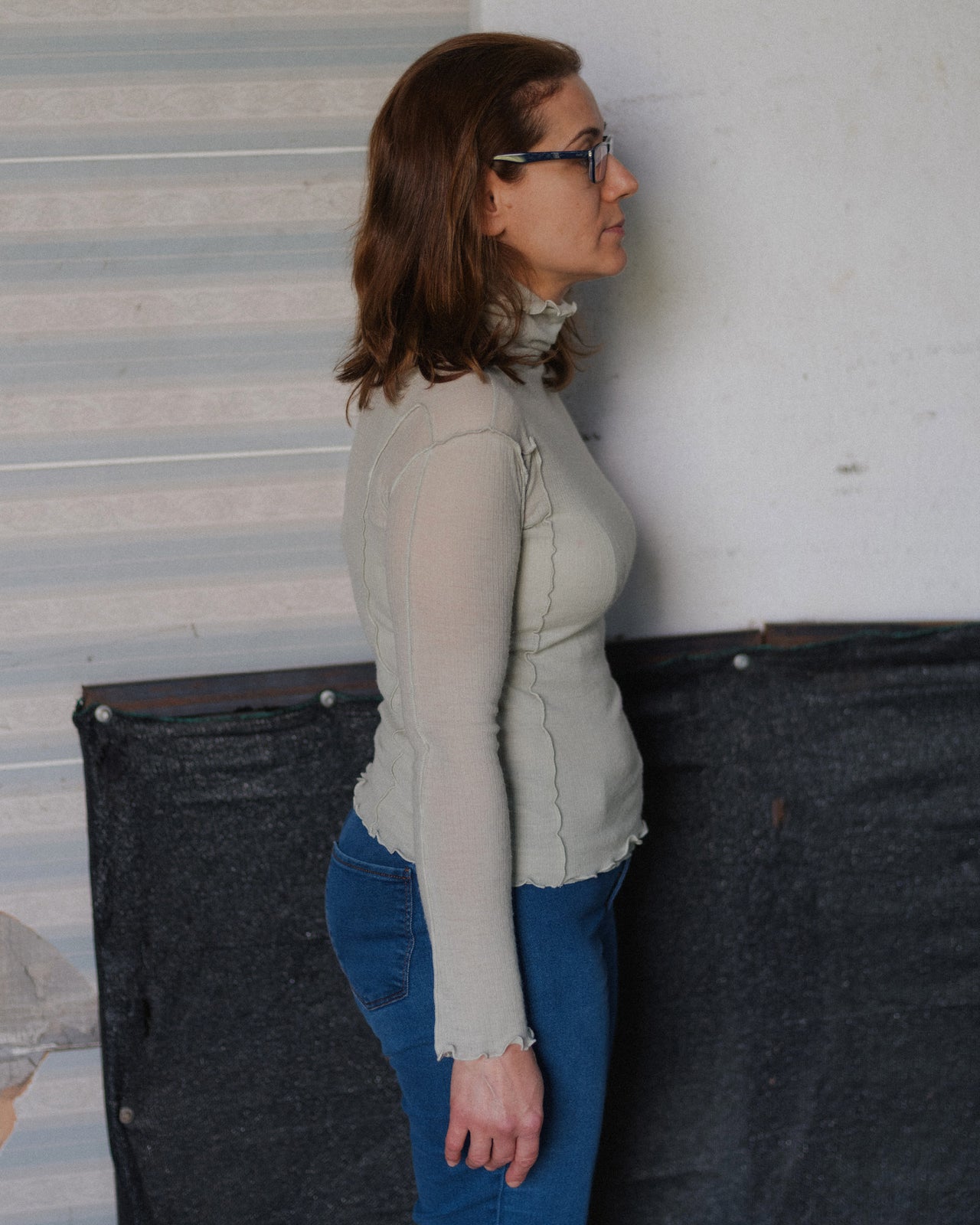 Omato Turtleneck - Fine Wool Rib - Brun Green