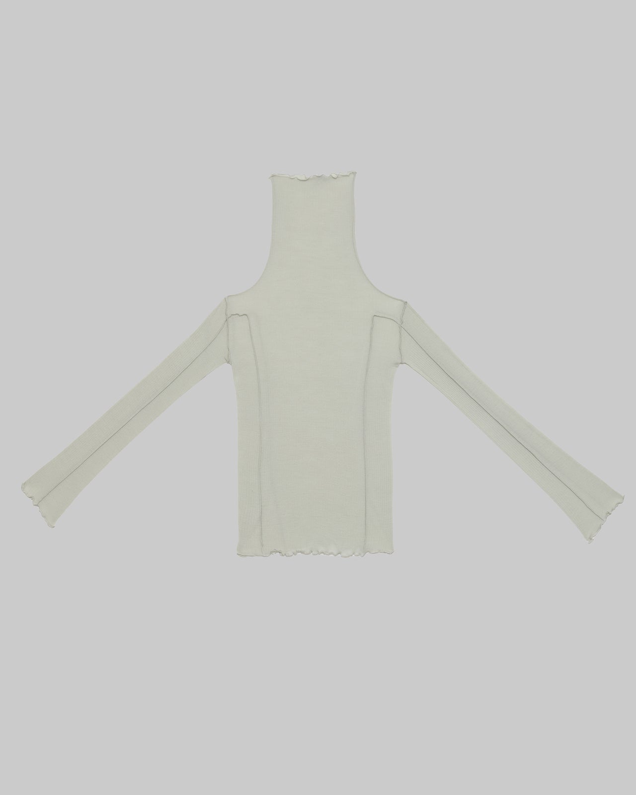 Omato Turtleneck - Fine Wool Rib - Brun Green