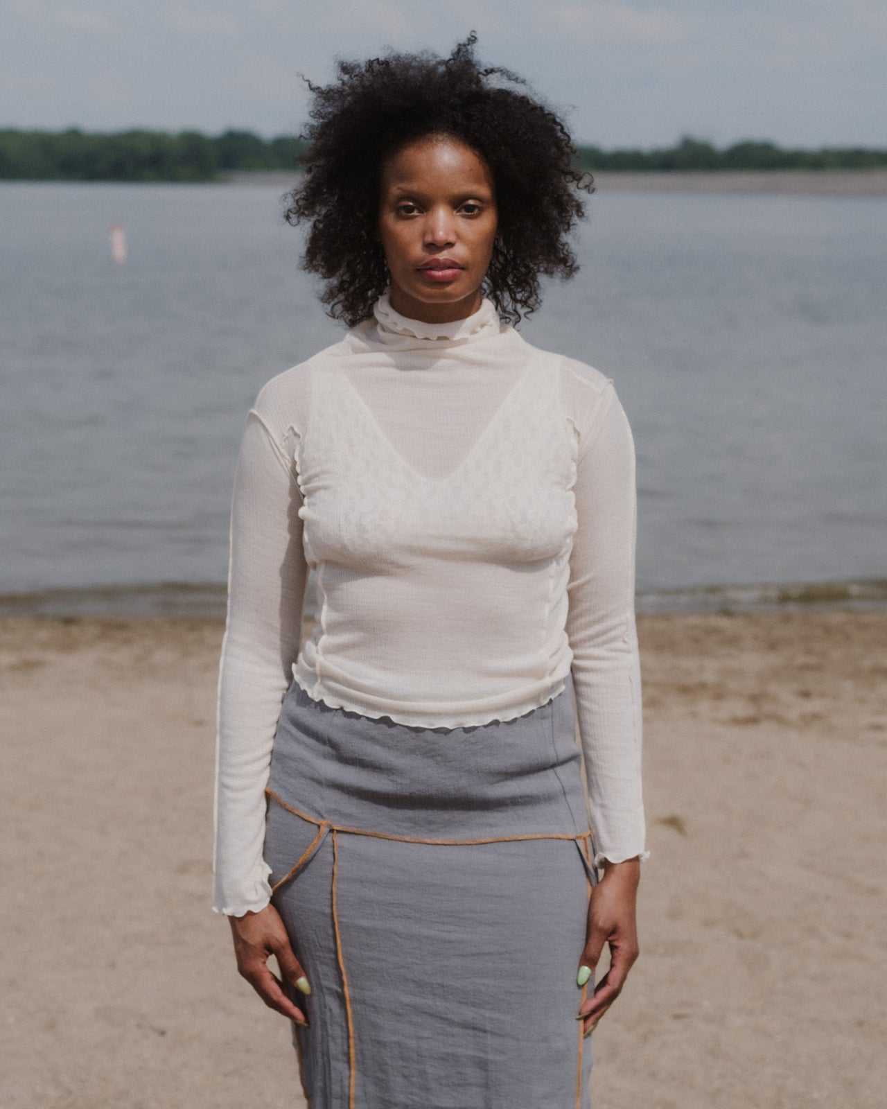 Omato Turtleneck - Fine Wool Rib - Undyed