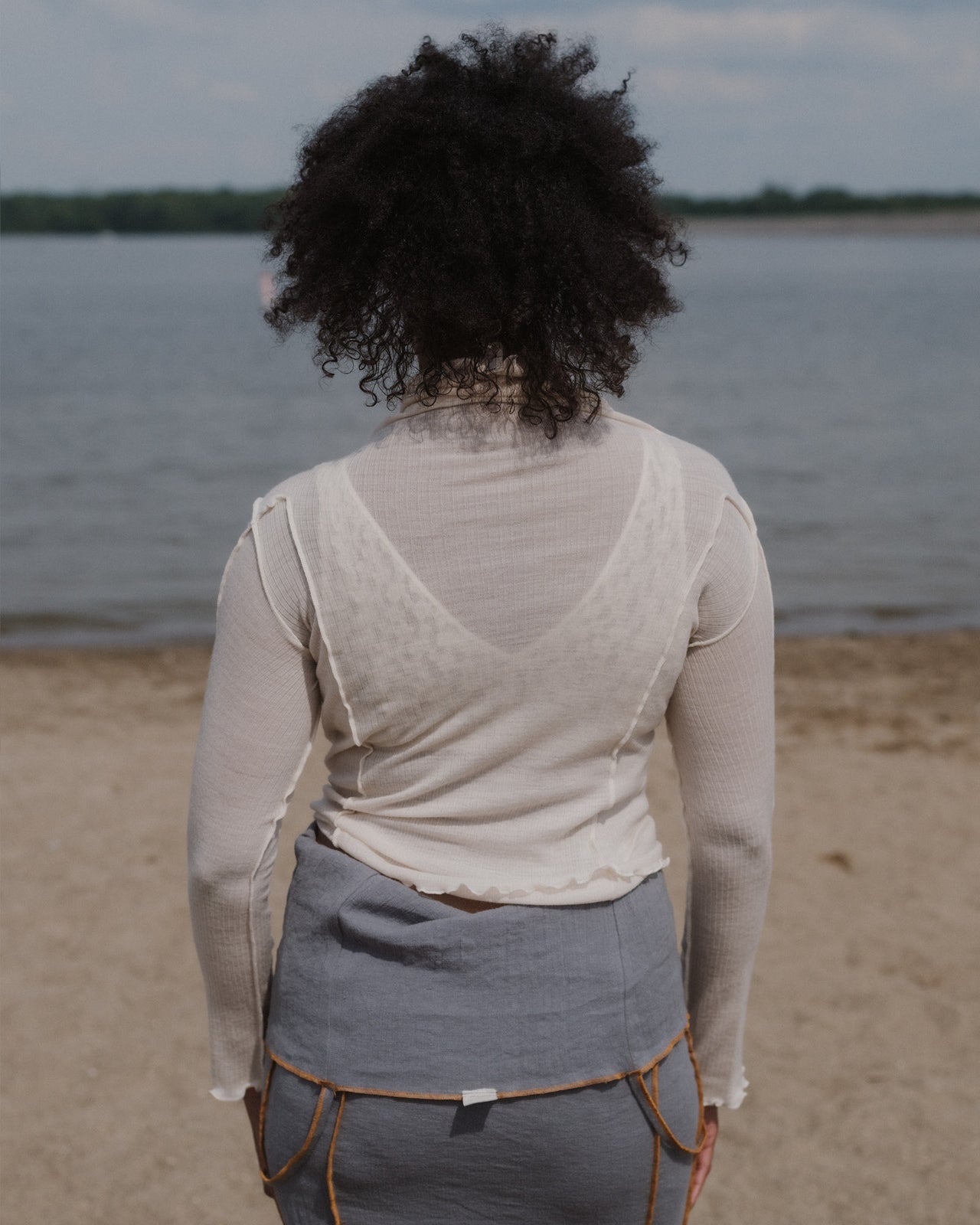 Omato Turtleneck - Fine Wool Rib - Undyed