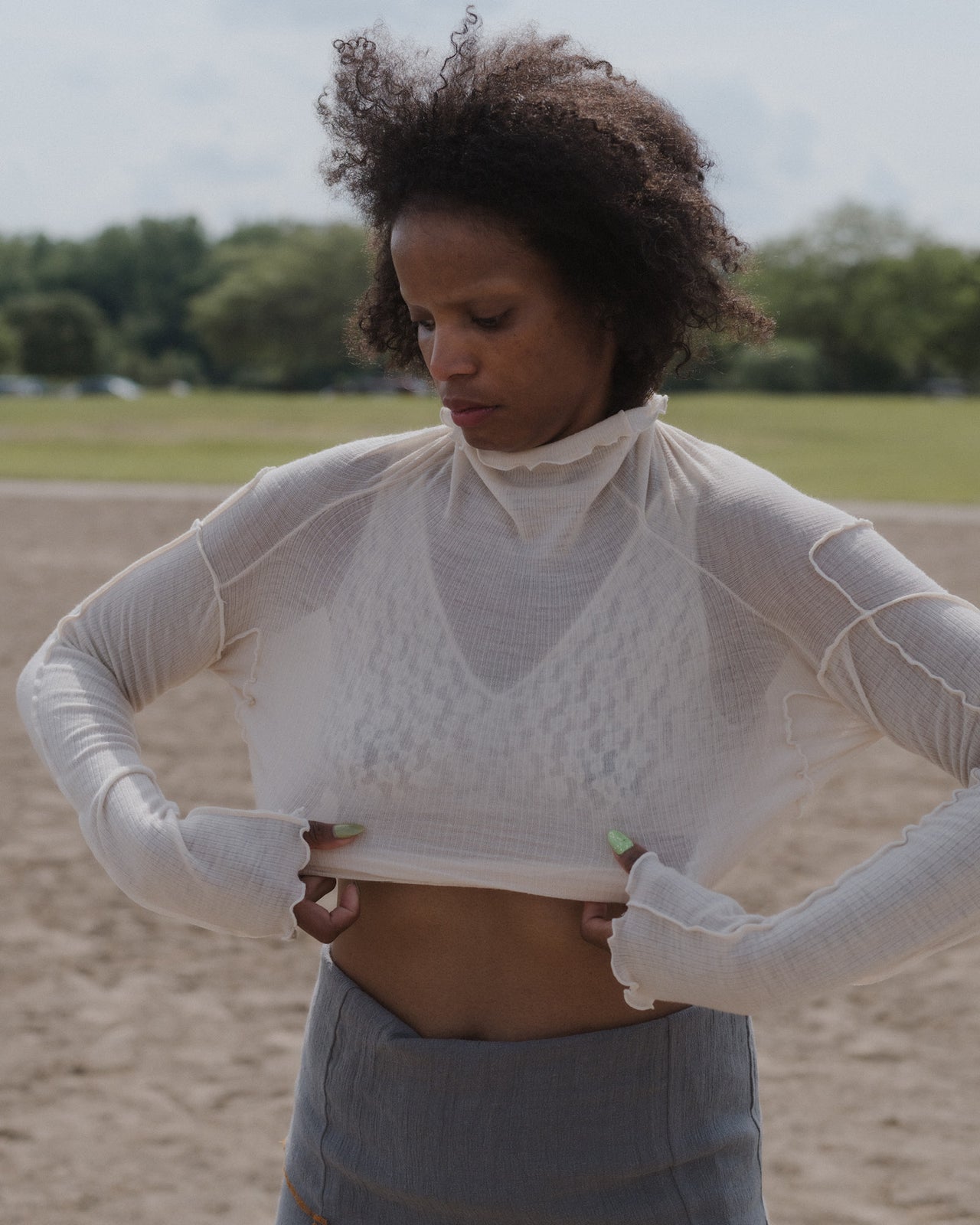 Omato Turtleneck - Fine Wool Rib - Undyed