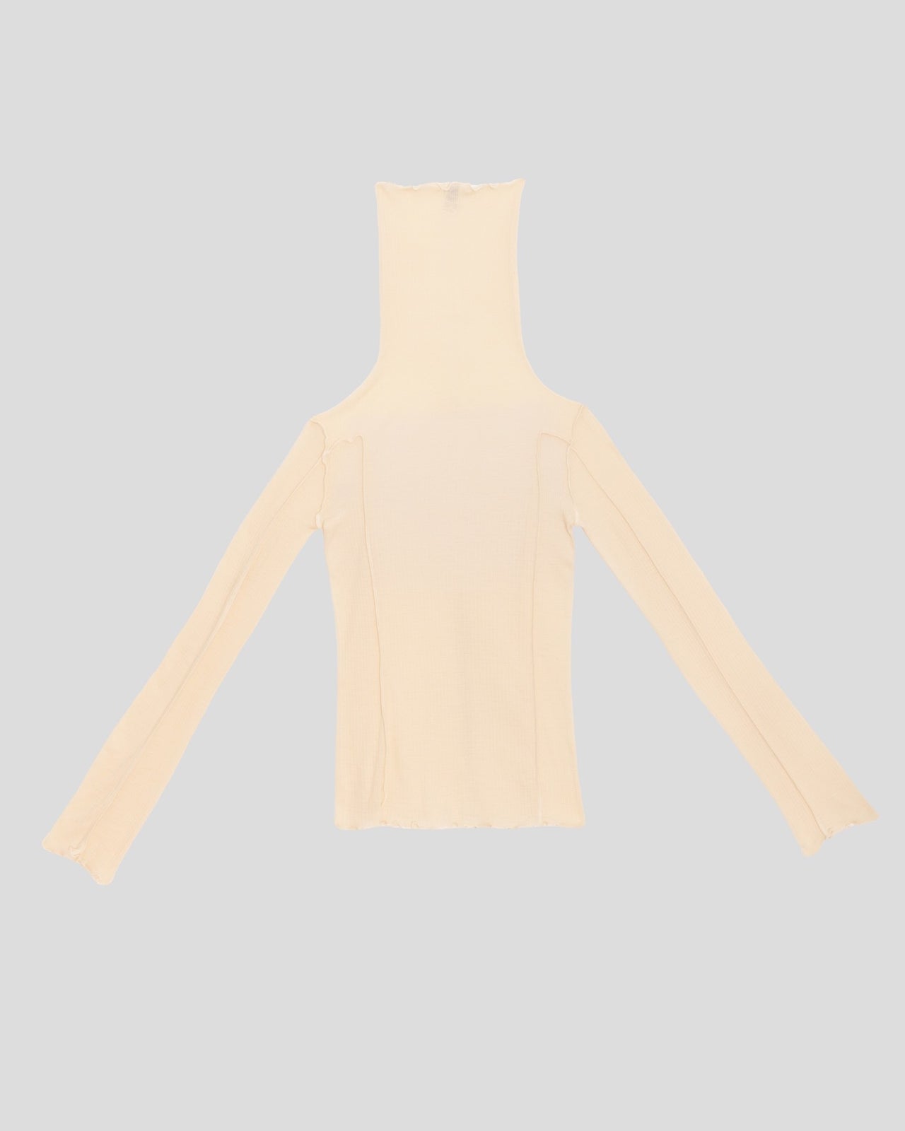 Omato Turtleneck - Fine Wool Rib - Undyed
