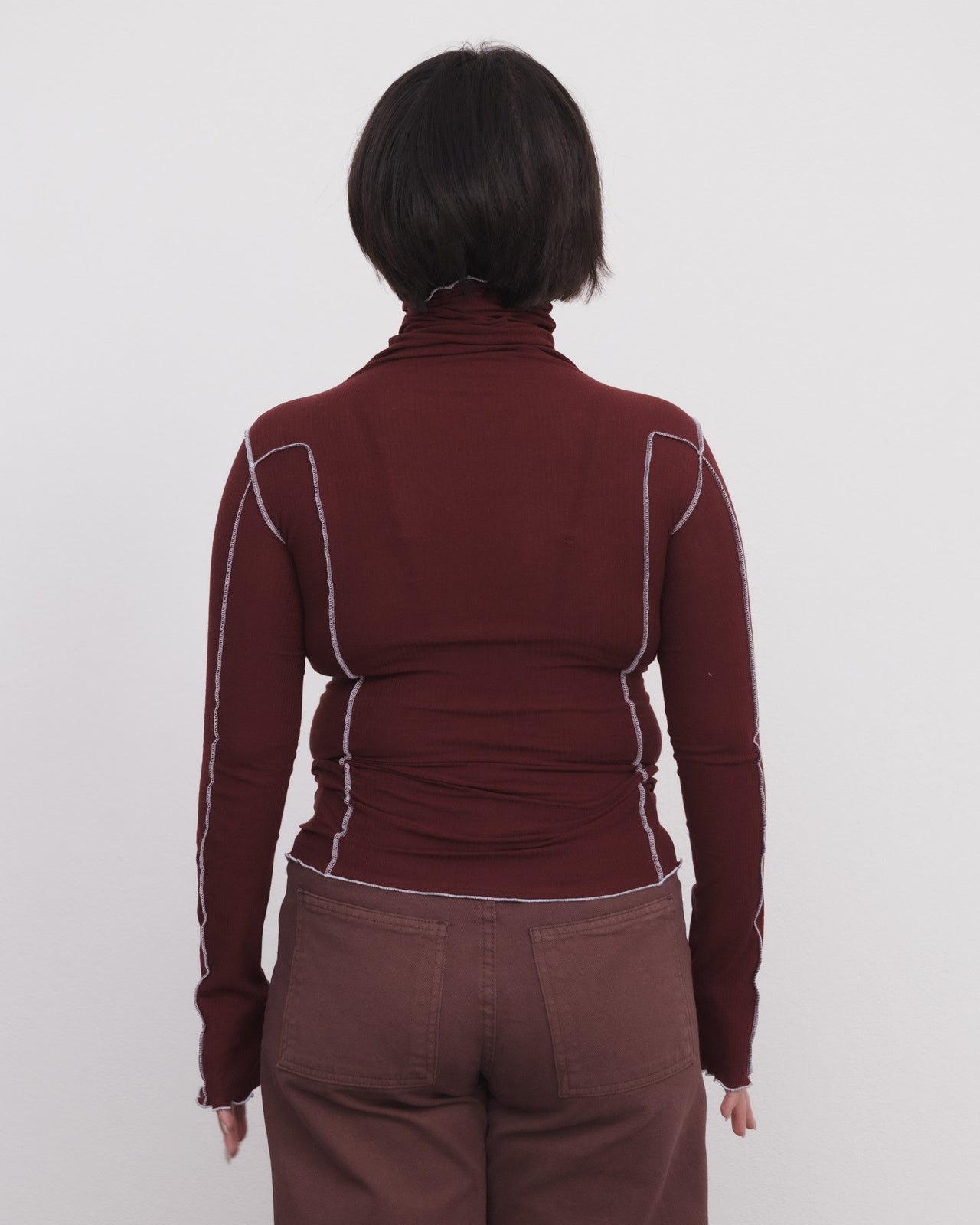 Omato Turtleneck - Organic Cotton Rib - Nara Red