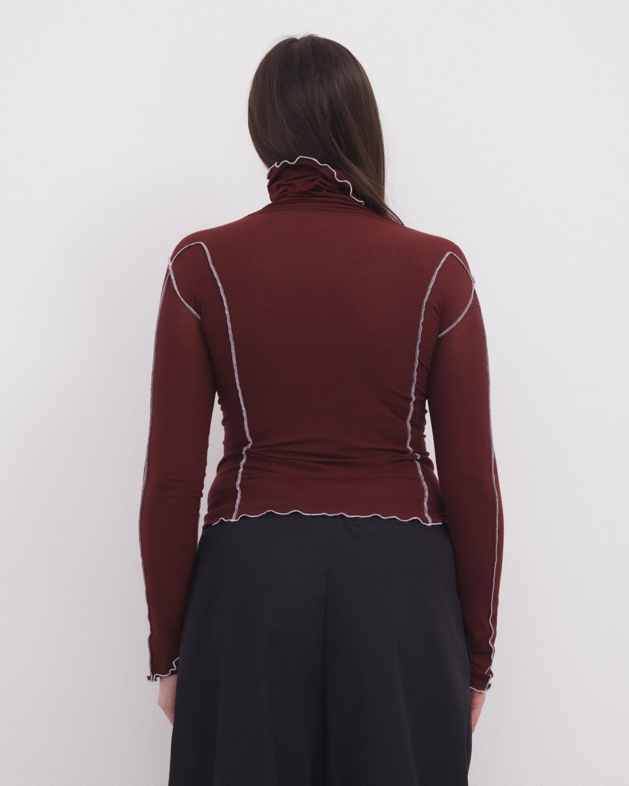 Omato Turtleneck - Organic Cotton Rib - Nara Red