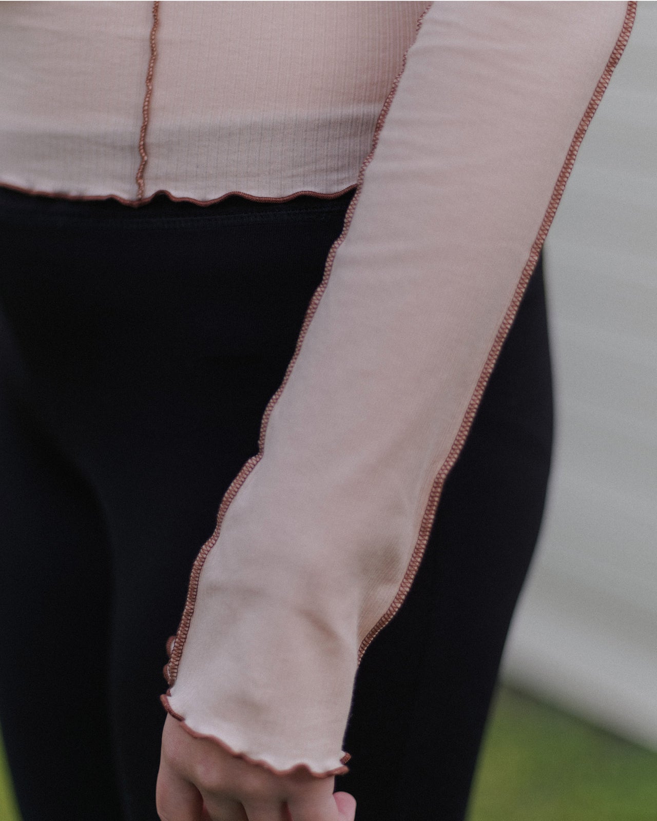 Omato Turtleneck - Organic Cotton Rib - Tin Beige / Ocular