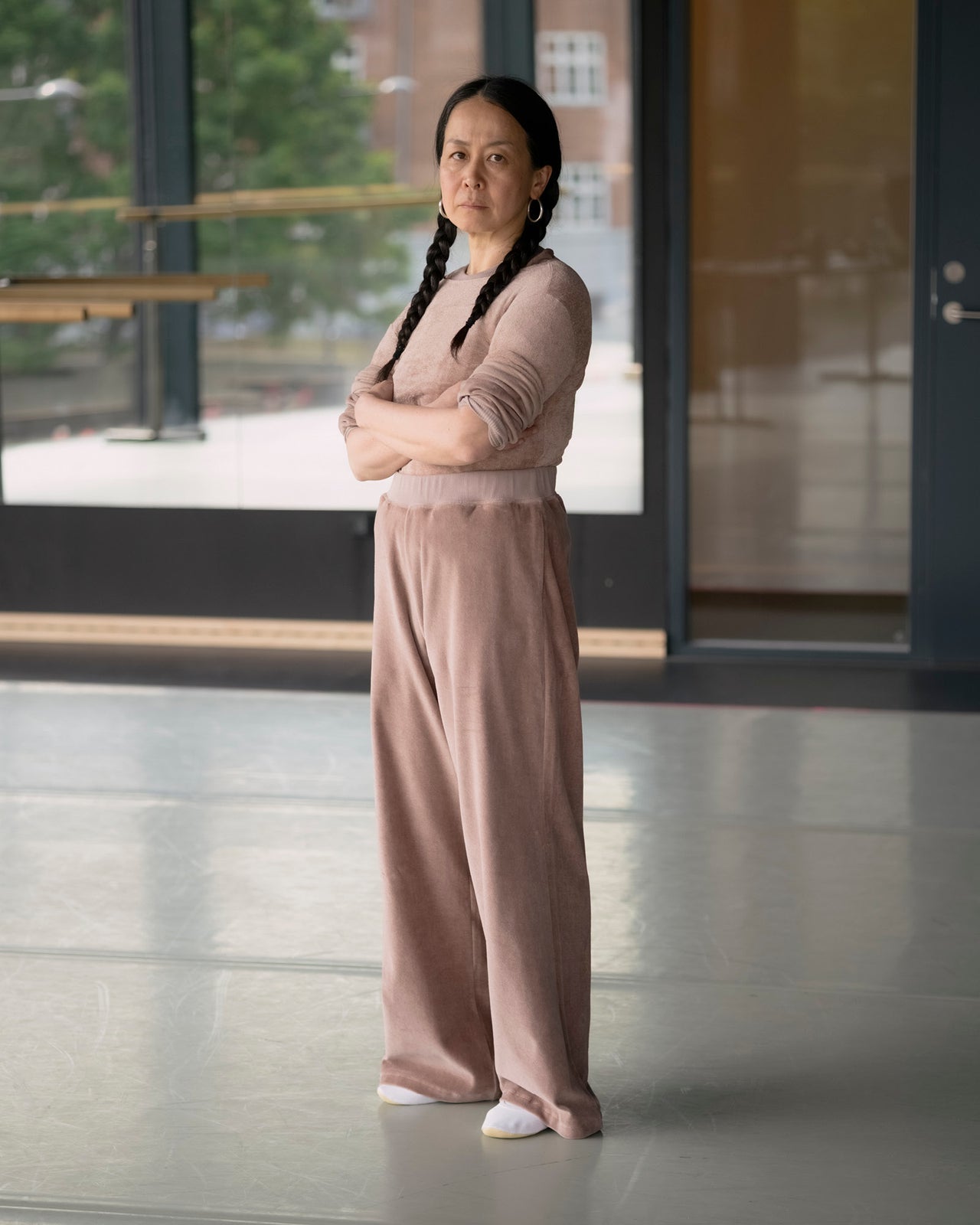 Omo Long Sleeve Tee - Ecovero Velour - Alba Brown