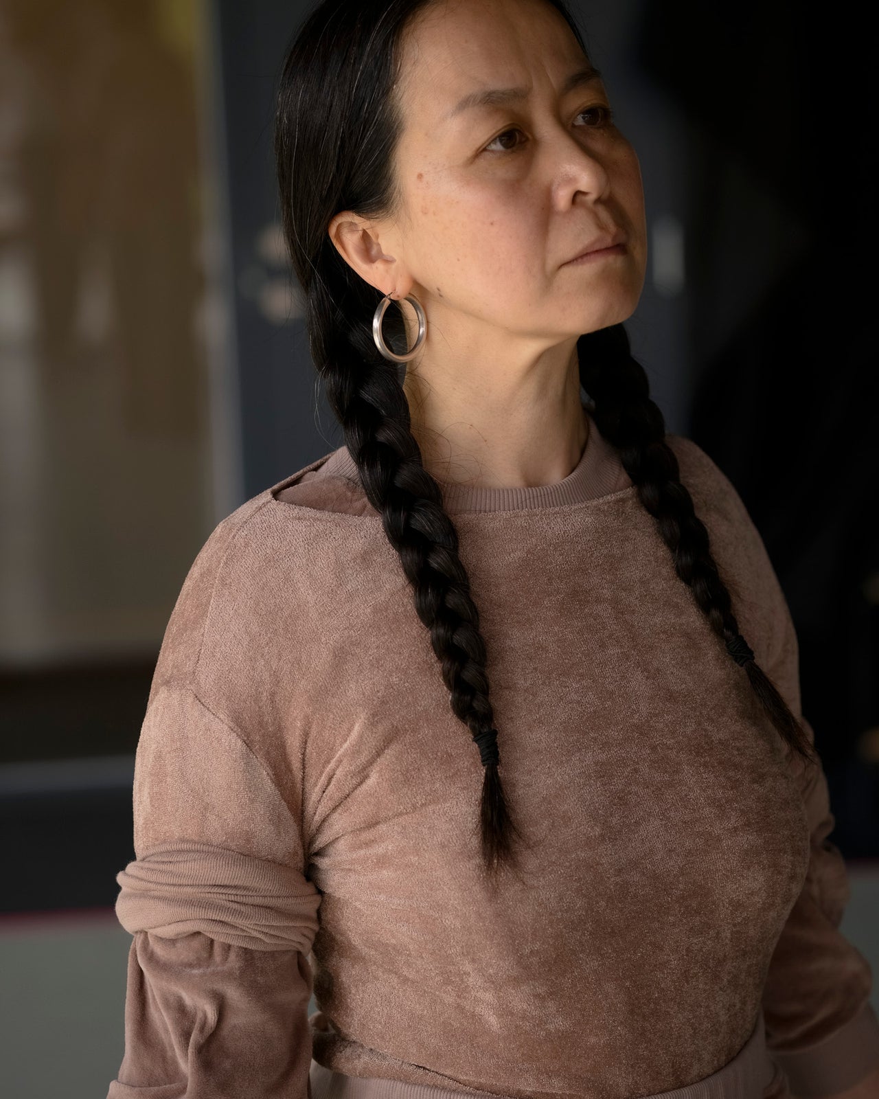 Omo Long Sleeve Tee - Ecovero Velour - Alba Brown