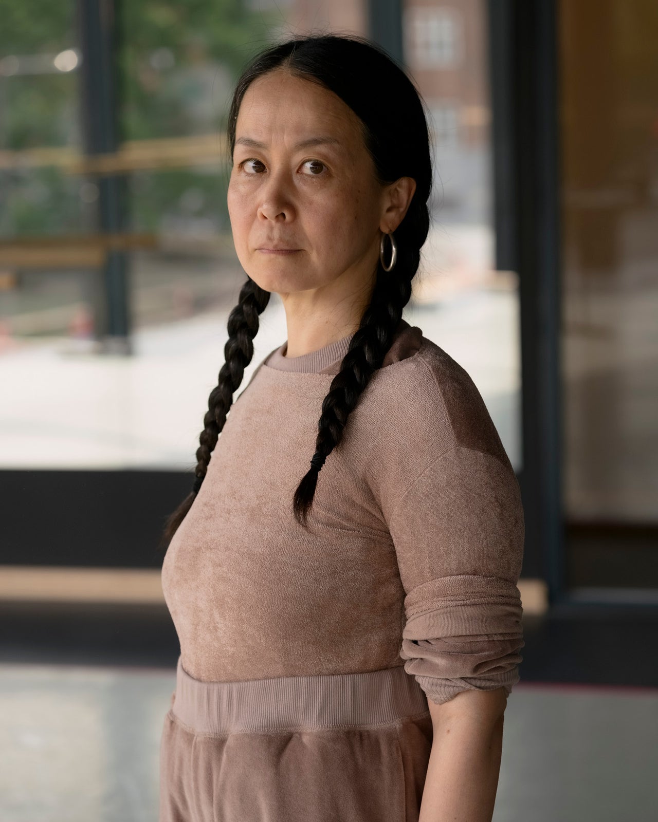 Omo Long Sleeve Tee - Ecovero Velour - Alba Brown