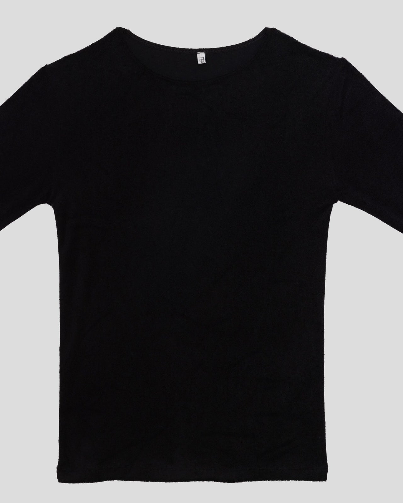 Omo Long Sleeve Tee - Ecovero Velour - Black