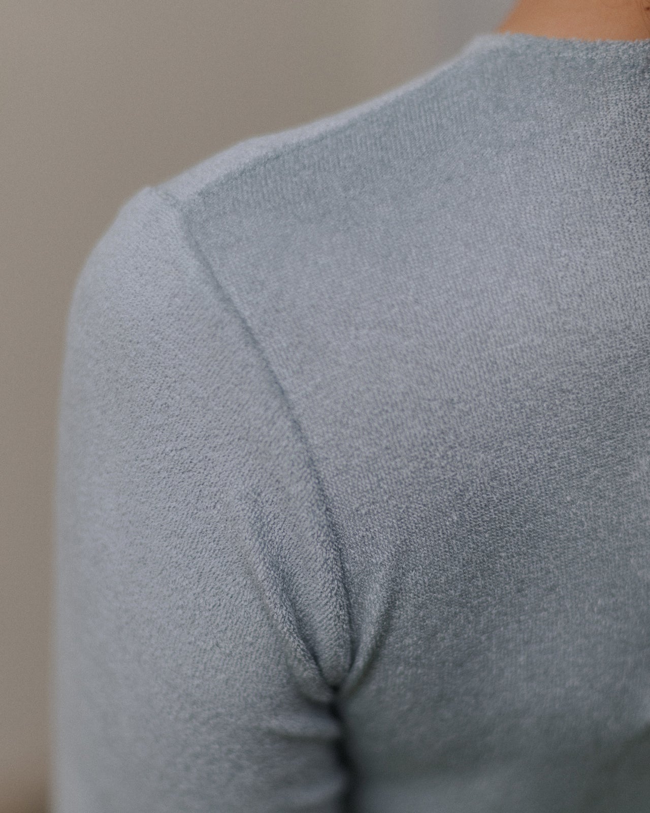 Omo Long Sleeve Tee - Ecovero Velour - Toom Grey