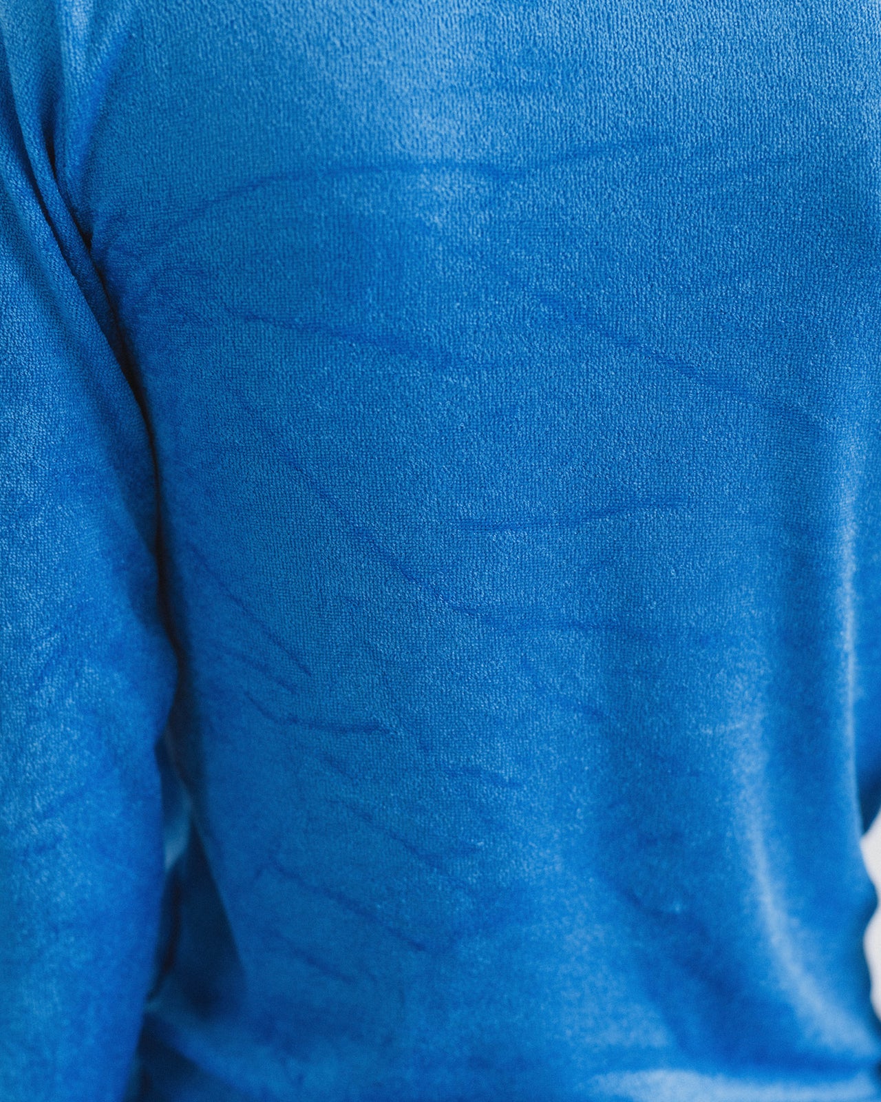 Omo Long Sleeve Tee - Ecovero Velour - Zinn Blue