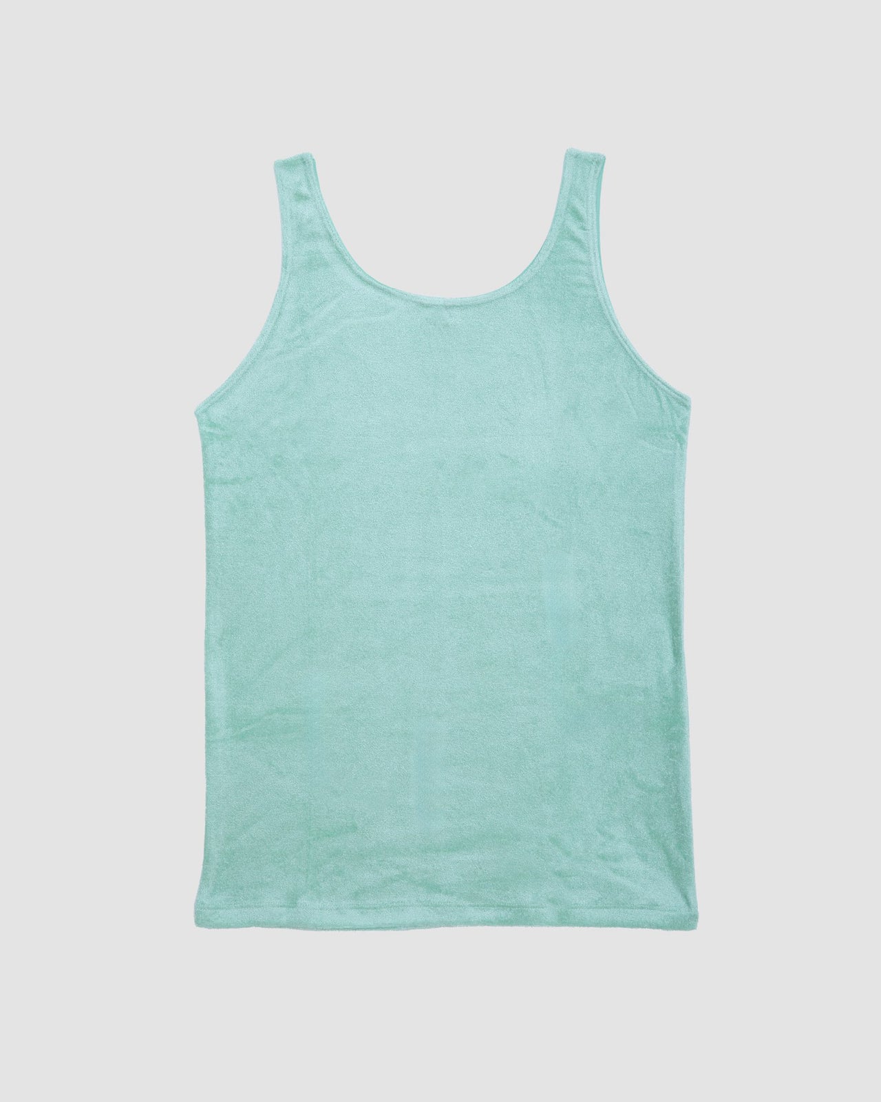 Omo Tank - Viscose Velour - Telu Green