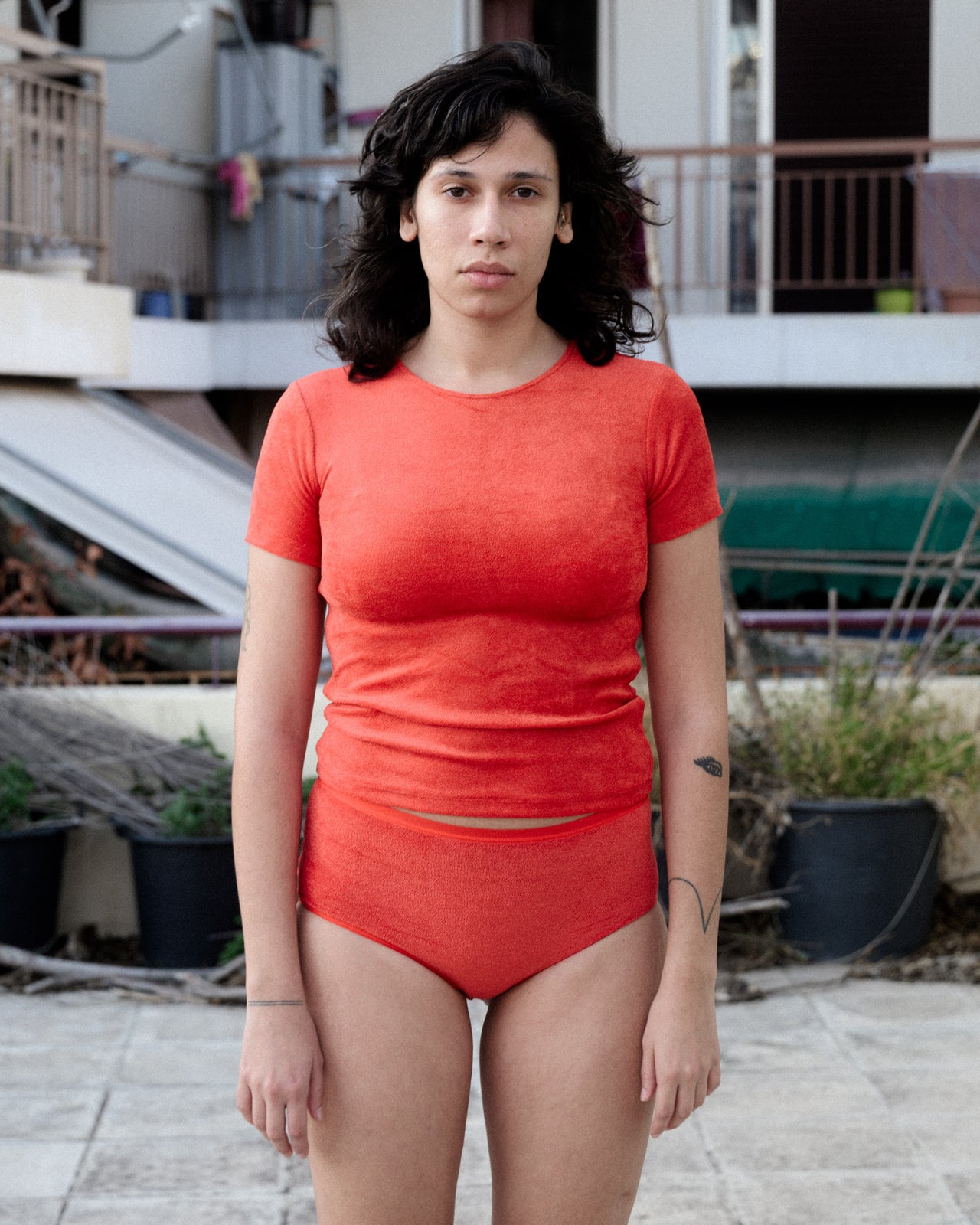 Omo Tee Shirt - Ecovero Velour - Mino Red