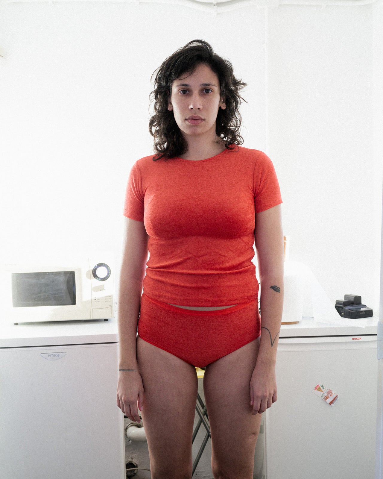 Omo Tee Shirt - Ecovero Velour - Mino Red