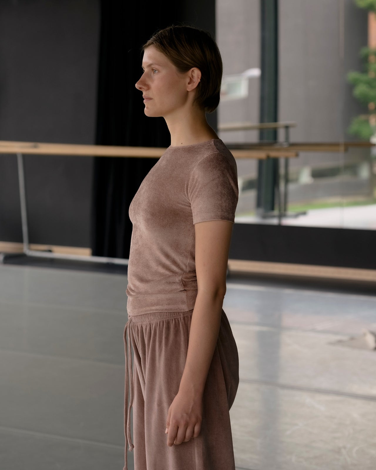 Omo Tee Shirt - Ecovero Velour - Alba Brown