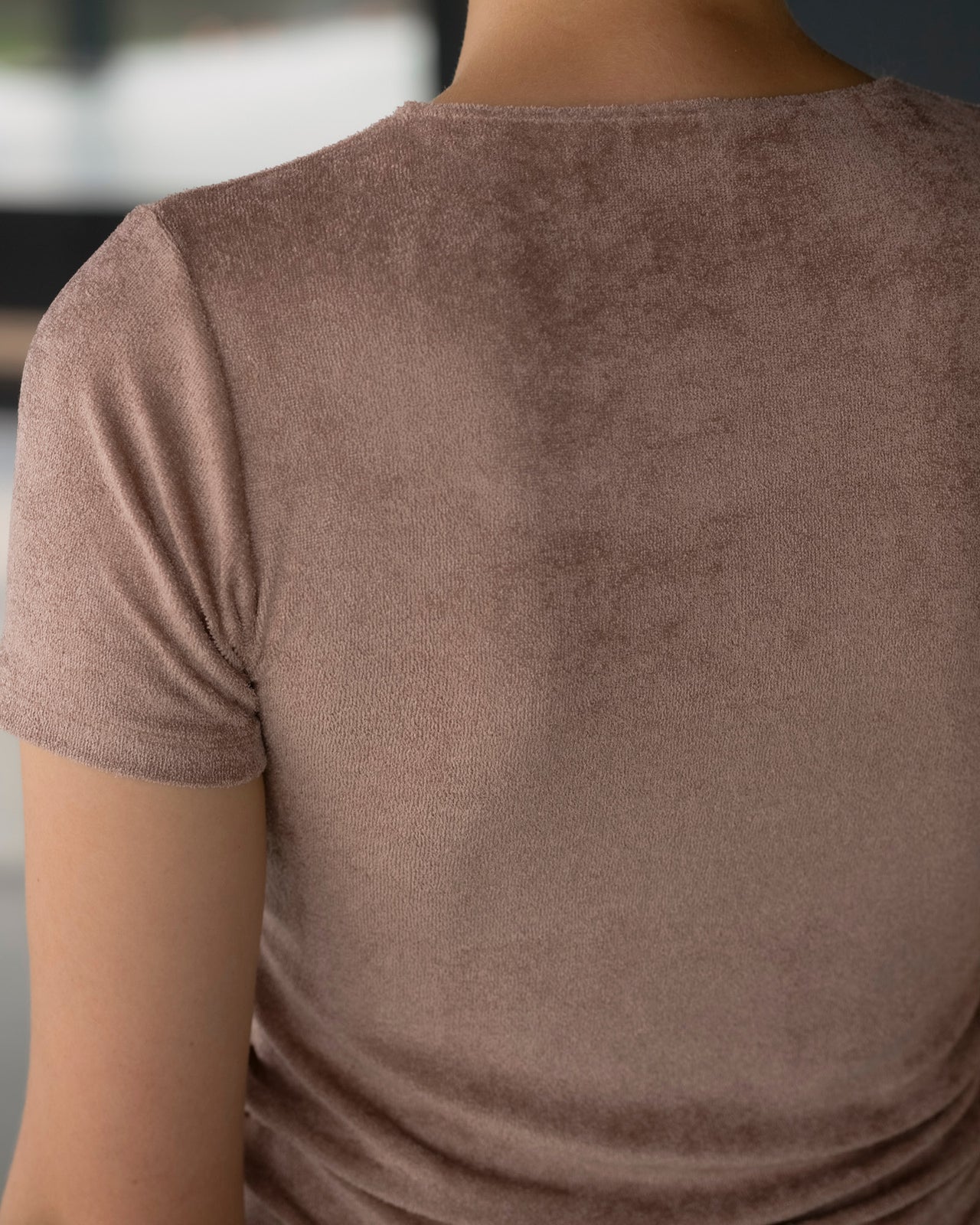 Omo Tee Shirt - Ecovero Velour - Alba Brown