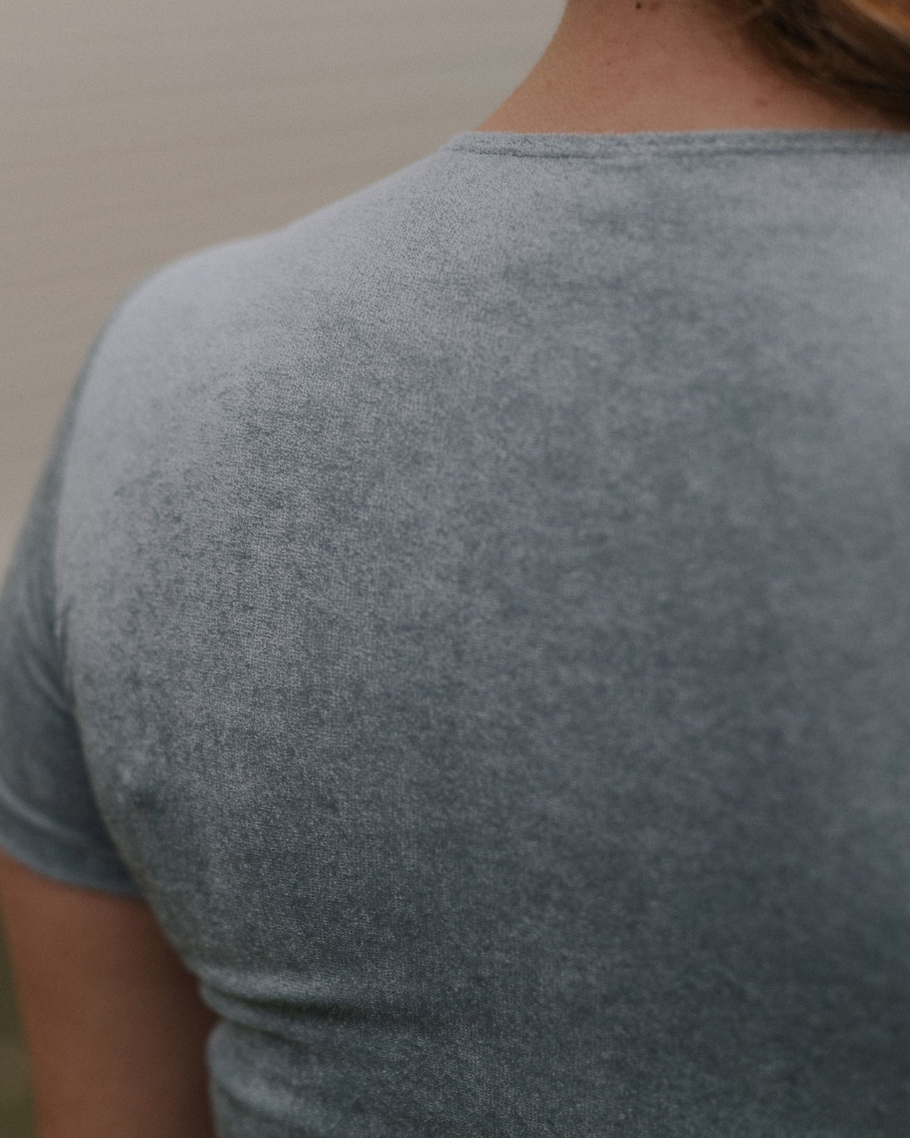 Omo Tee Shirt - Ecovero Velour - Toom Grey