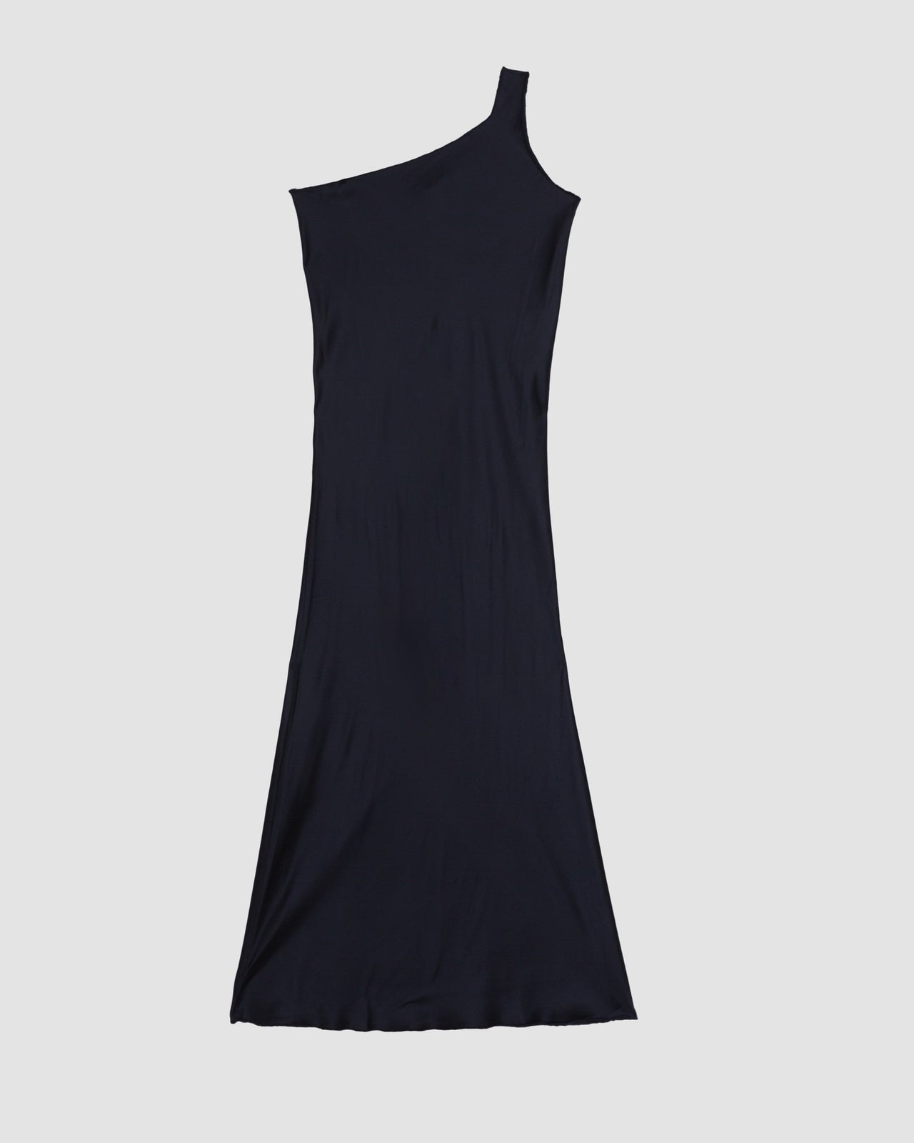 One Strap Dydine Dress - Ecovero Satin - Blue Black