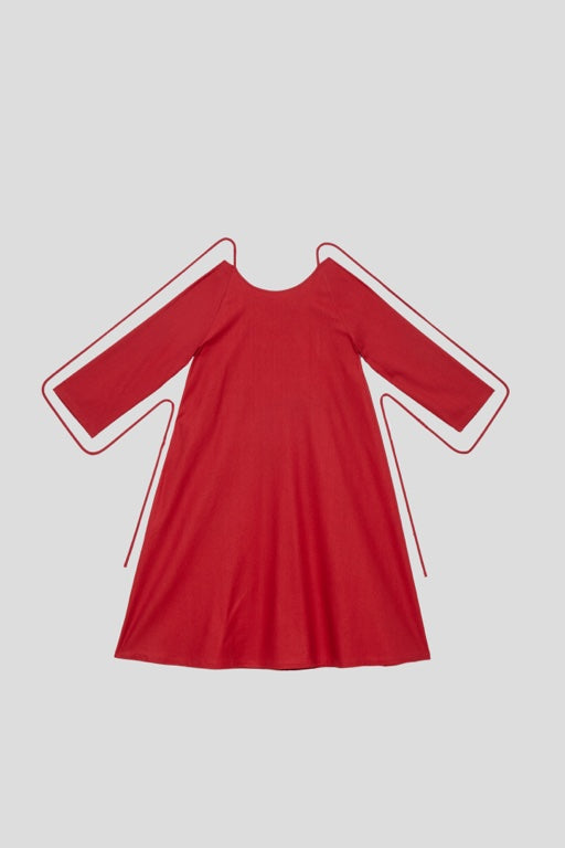 Otay Longsleeve Dress - Wild Silk - Rubia Red - AU22