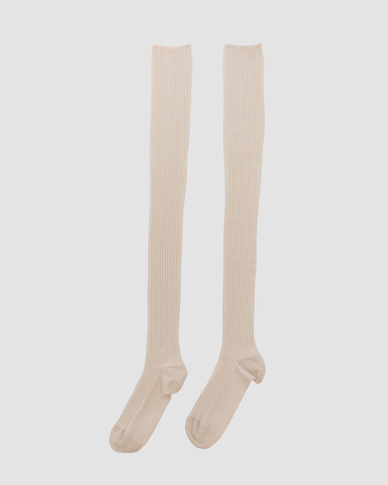 Overknee Socks - Cotton Rib - Undyed