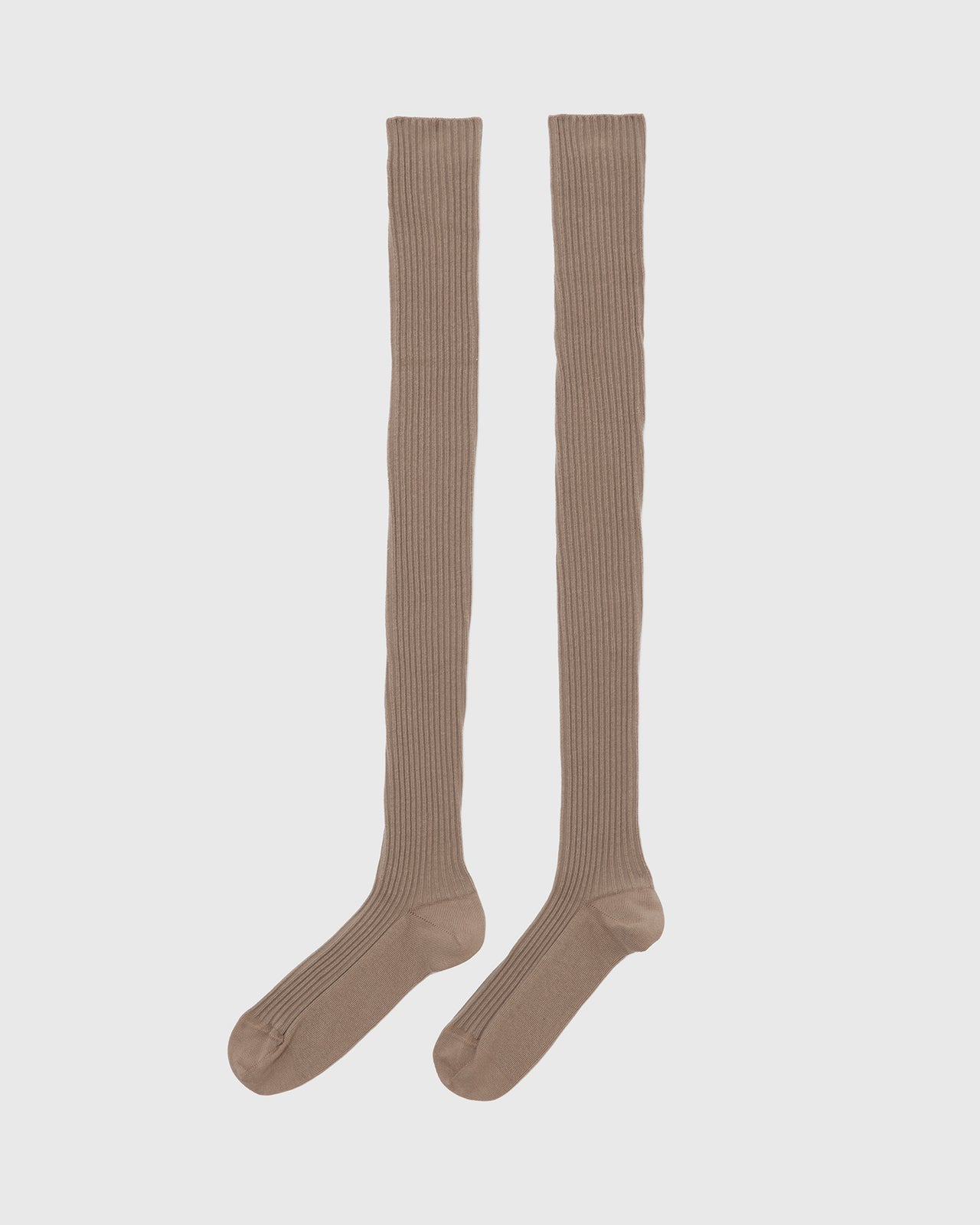 Overknee Socks - Organic Cotton Rib - Folia Brown