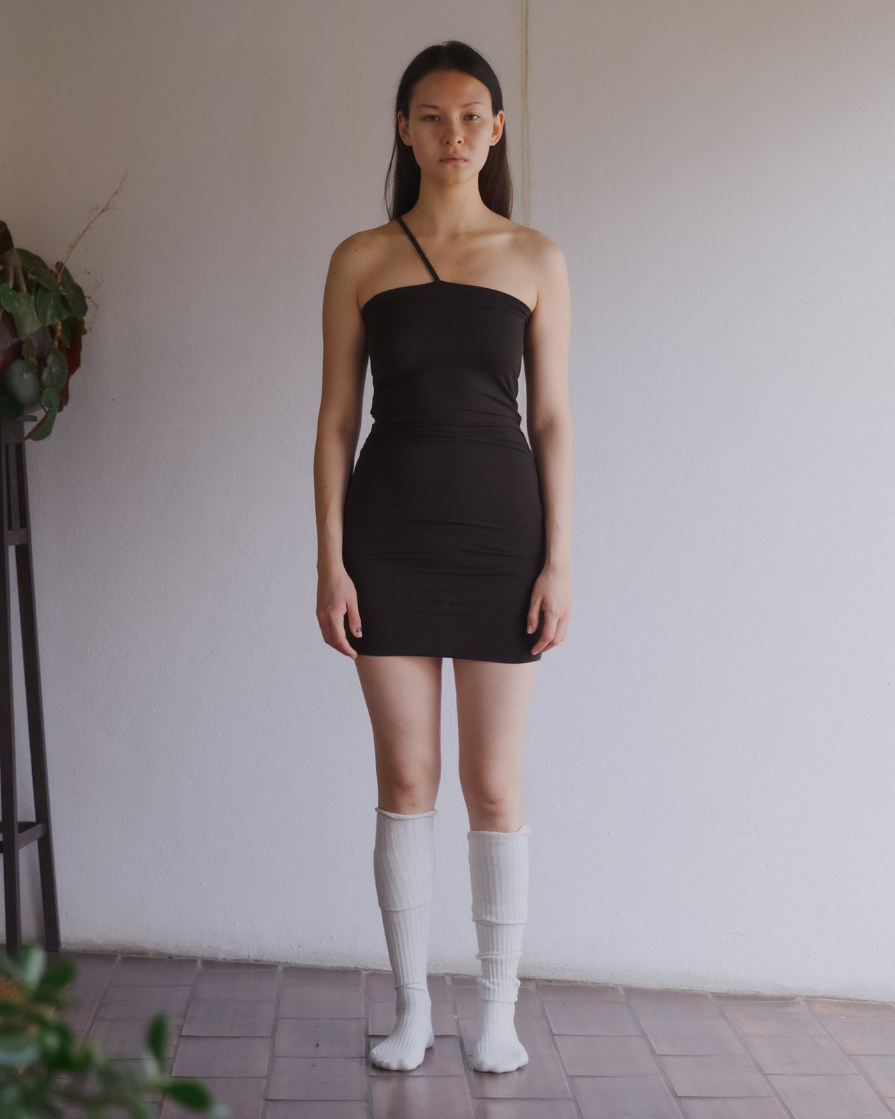 Overknee Socks - Organic Cotton Rib - Grey Melange