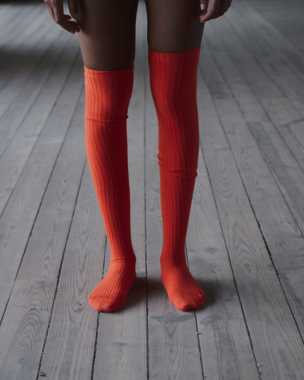 Overknee Socks - Organic Cotton Rib - Scopa Red