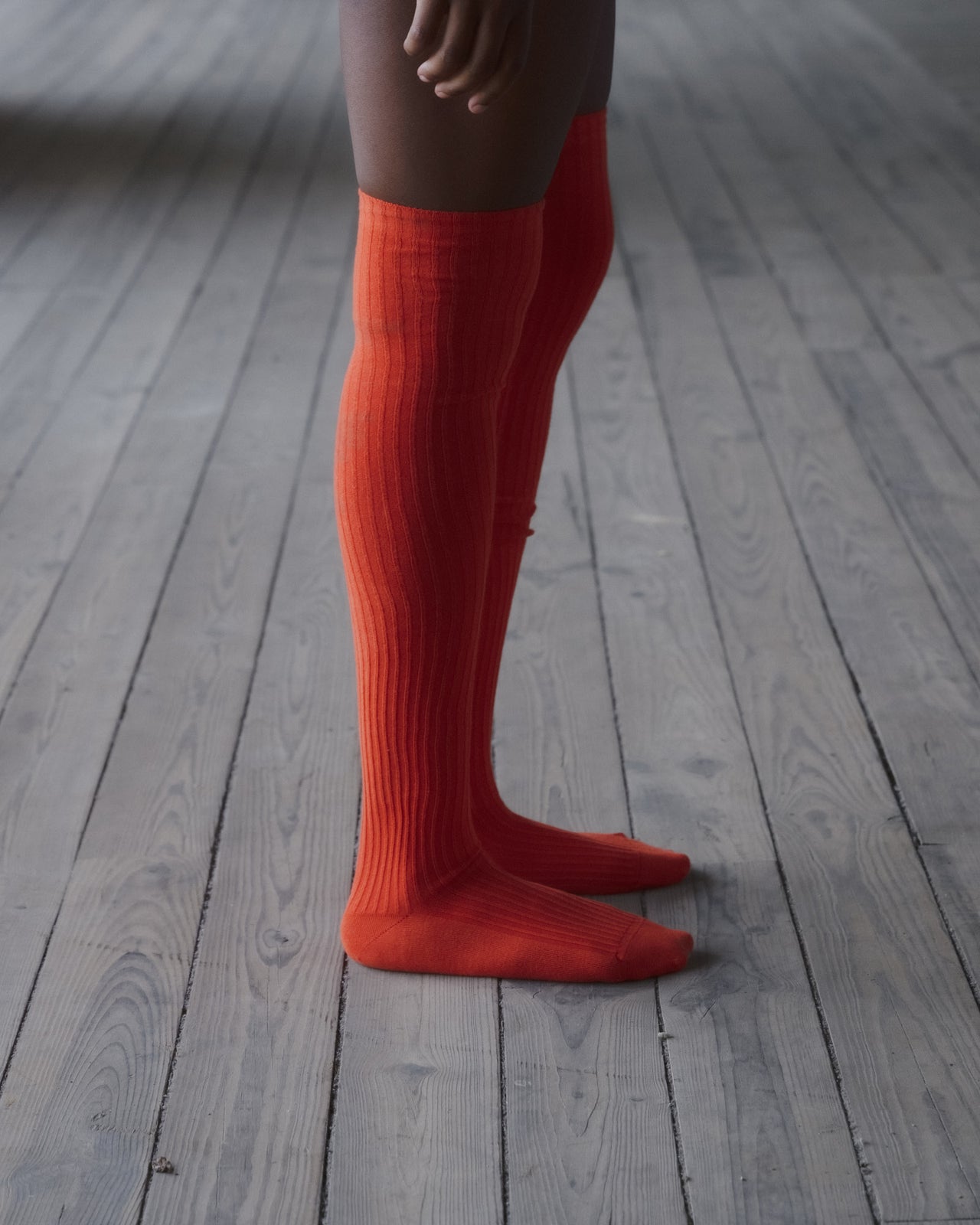 Overknee Socks - Organic Cotton Rib - Scopa Red