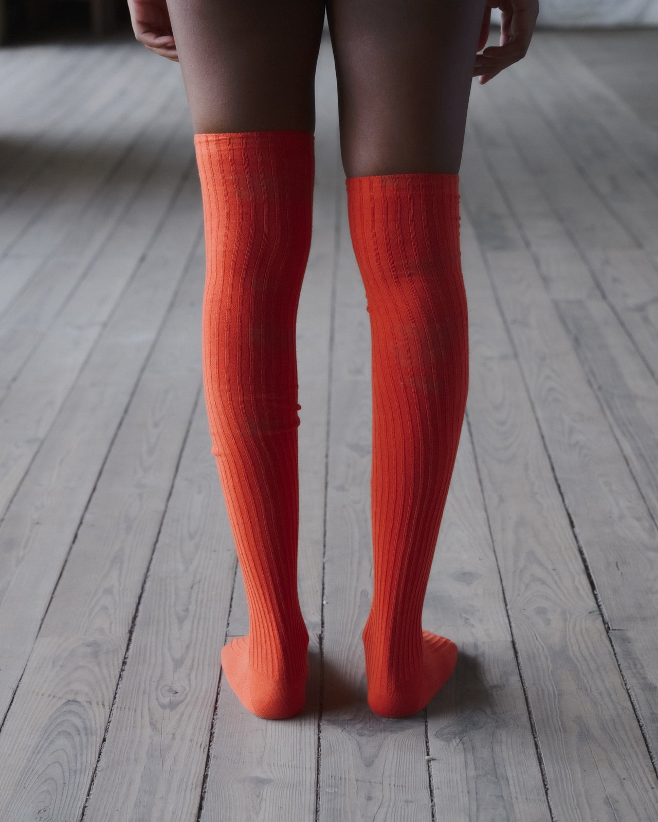 Overknee Socks - Organic Cotton Rib - Scopa Red
