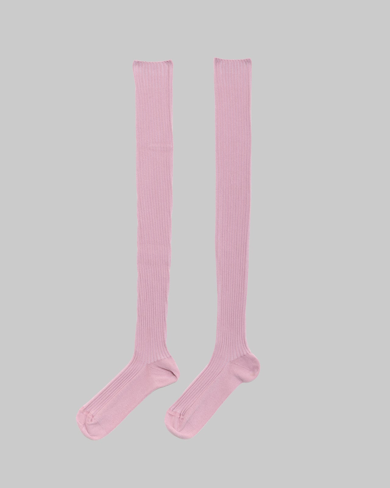 Overknee Socks - Organic Cotton Rib - Vie Pink