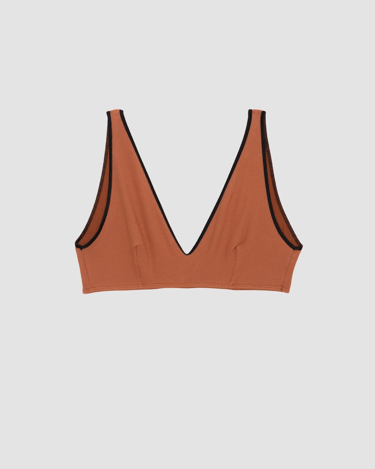 Pam Bra - Fine Cotton Rib - Dre Orange / Black
