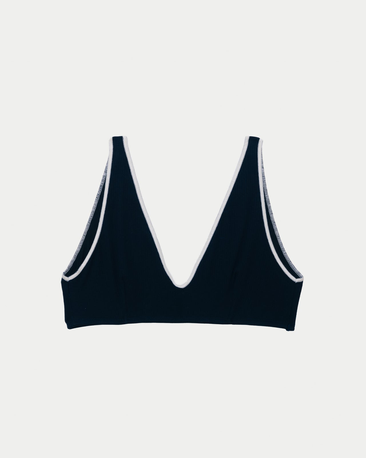 Pam Bra - Fine Organic Cotton Rib - Murano Navy / Undyed
