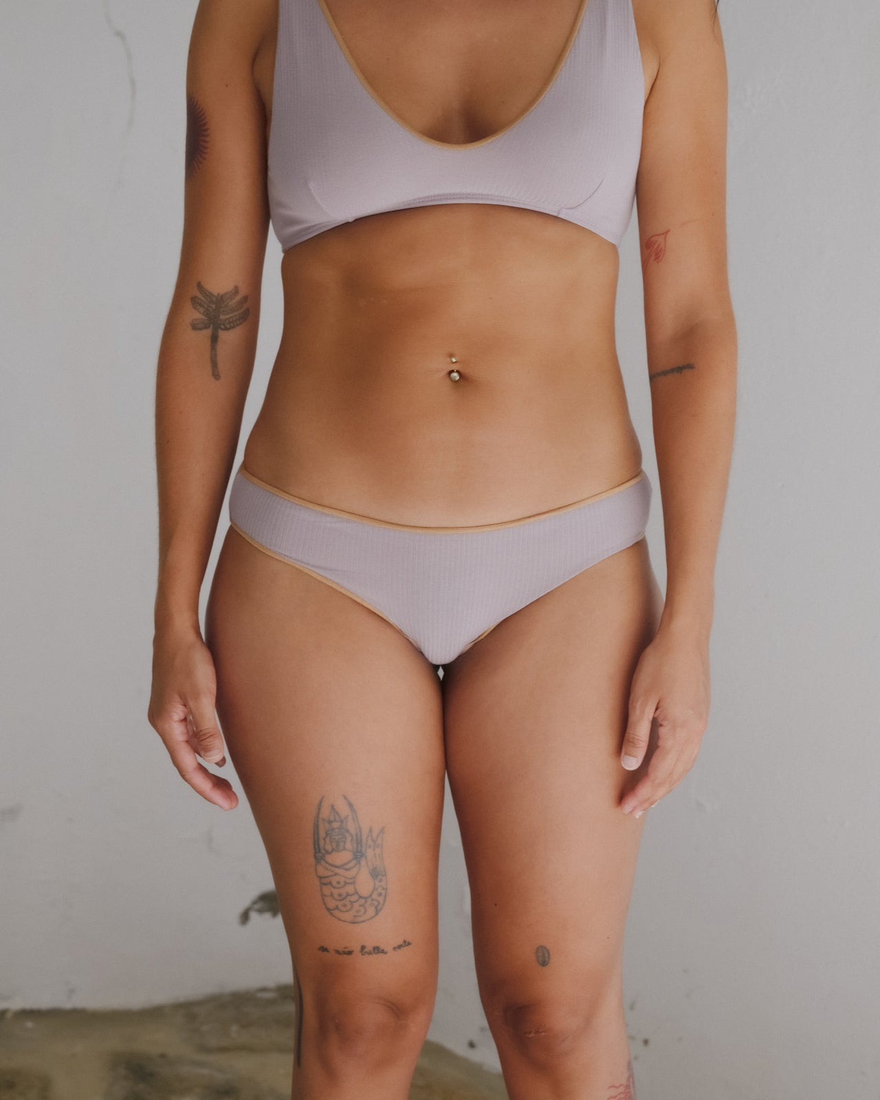 Pam Pants - Fine Organic Cotton Rib - Verbe Purple