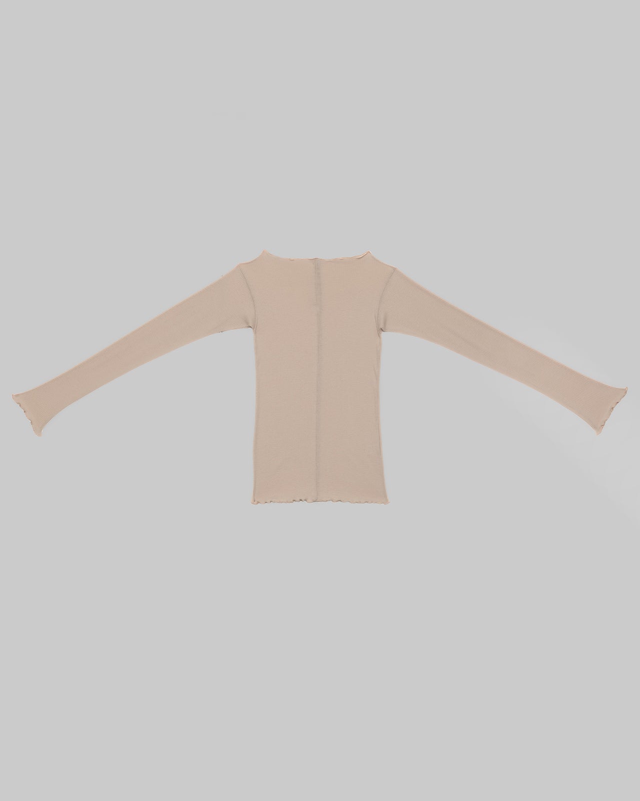 Pama Long Sleeve Tee - Fine Organic Cotton Rib - Tin Beige